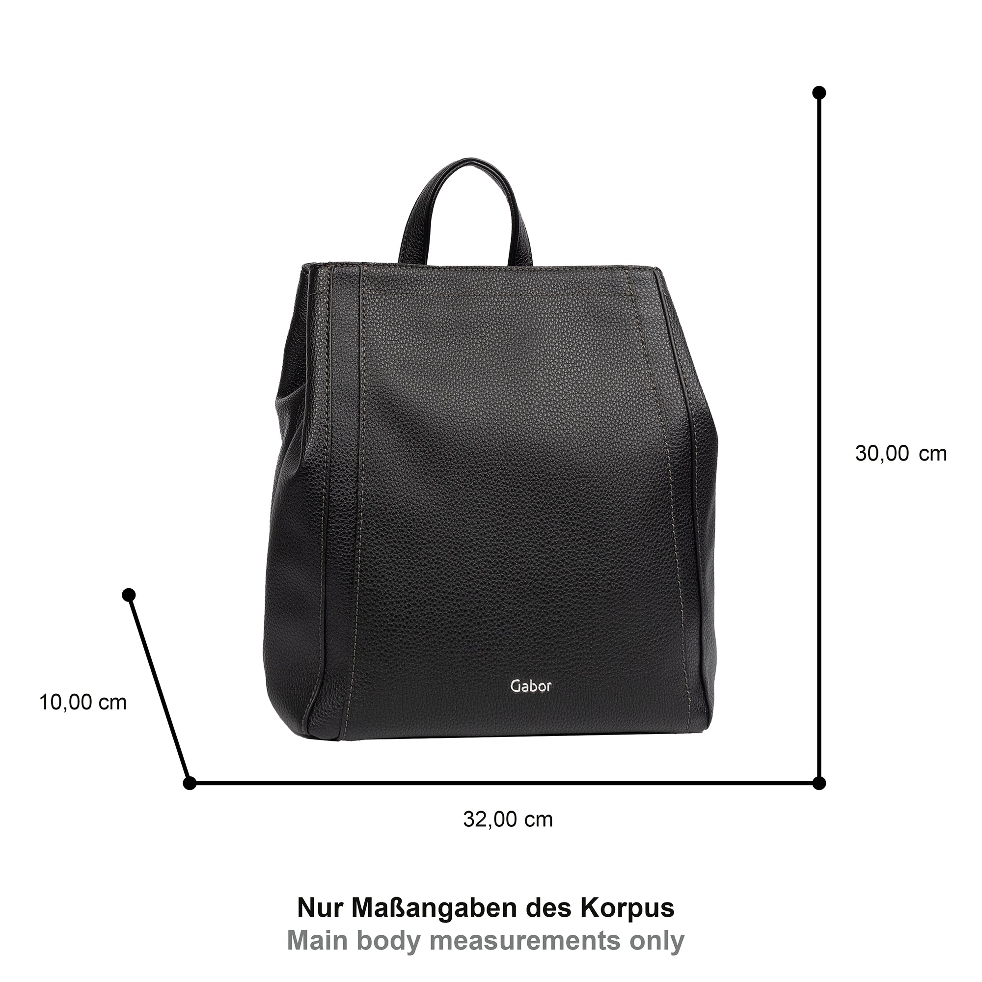 Gabor Bags Bessy Rucksack M, Schwarz – Ansicht 6