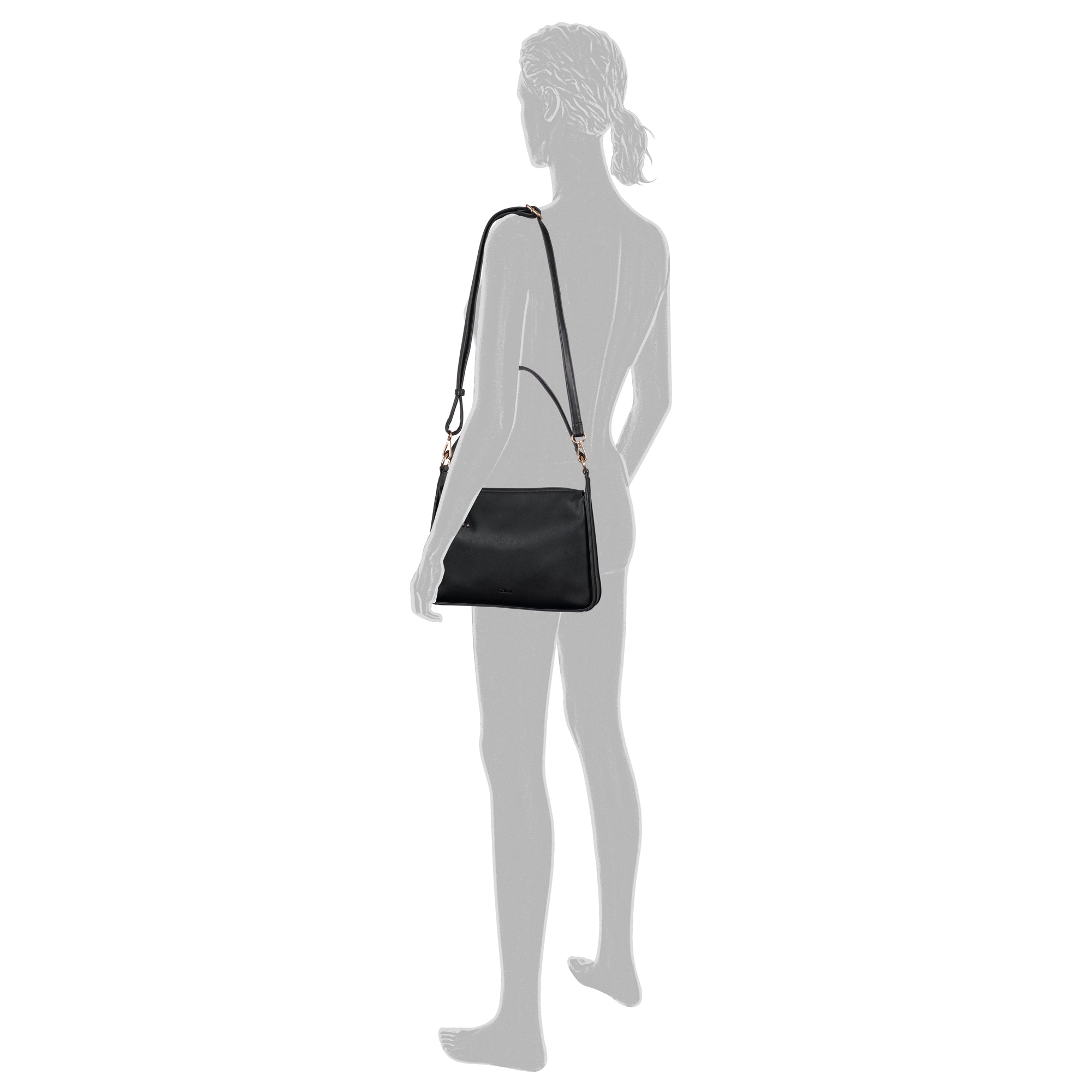 Gabor Bags Caissy Schultertasche, Schwarz – Ansicht 5