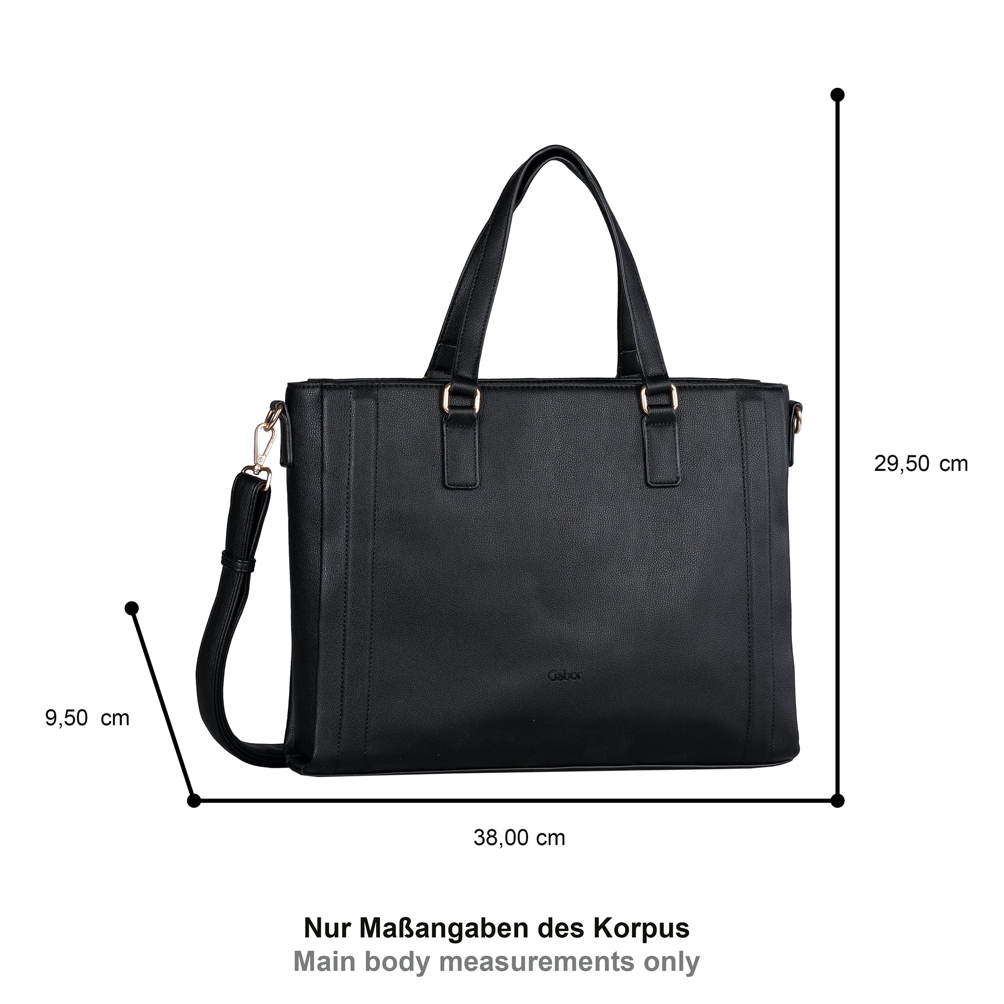 Gabor Bags Gillian Shopper L, Schwarz – Ansicht 1