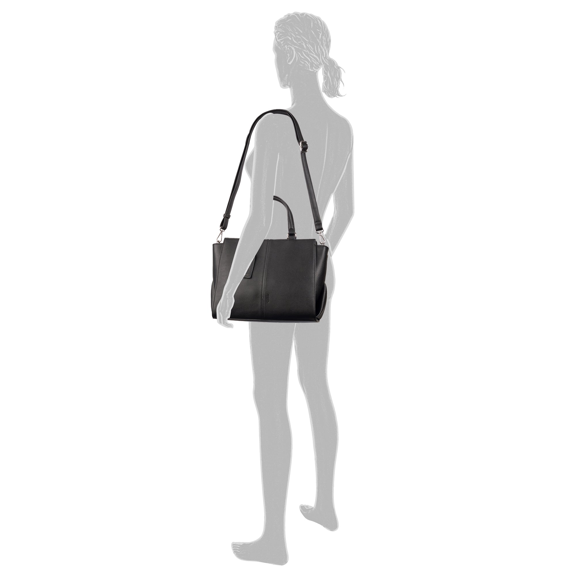 Gabor Bags Marleen Shopper L, Schwarz – Ansicht 5