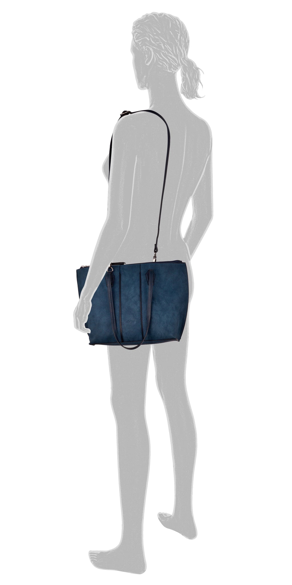 Gabor Bags Anni Shopper M, Blau – Ansicht 1