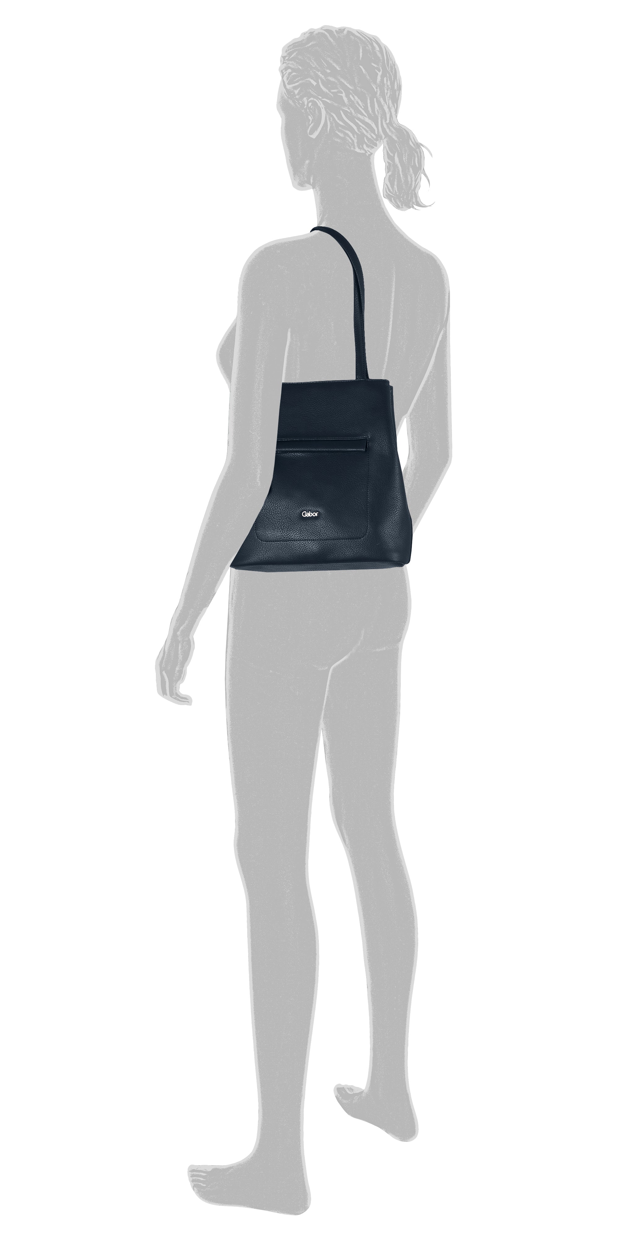 Gabor Bags Mina Rucksack M, Blau – Ansicht 5