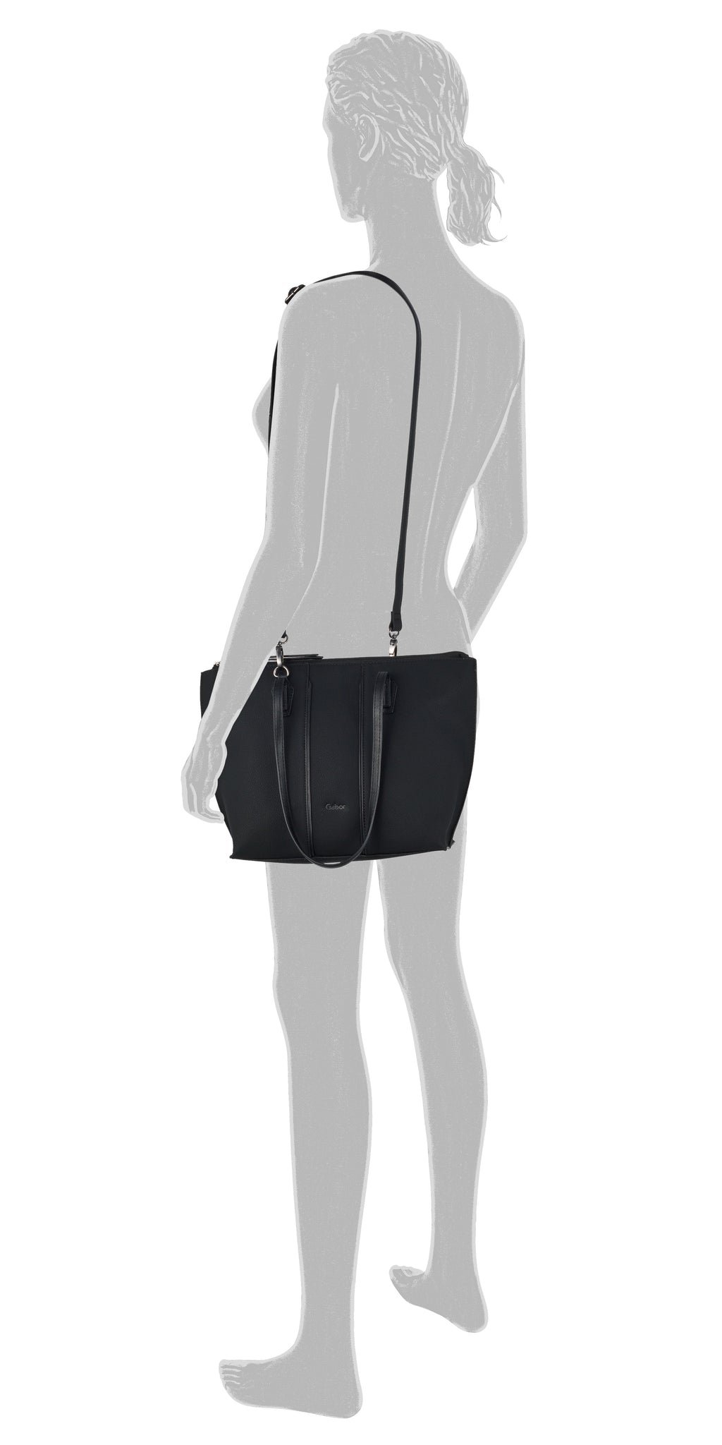 Gabor Bags Anni Shopper M, Schwarz – Ansicht 1