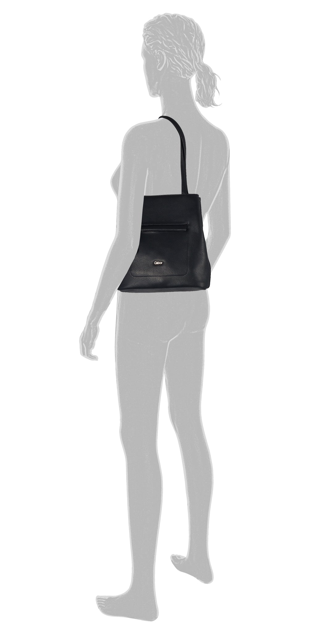 Gabor Bags Mina Rucksack M, Schwarz – Ansicht 5