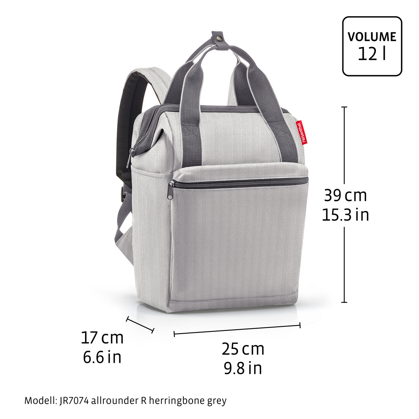 Reisenthel Allrounder R Rucksack, Twist Sky Rose – Produktansicht 7