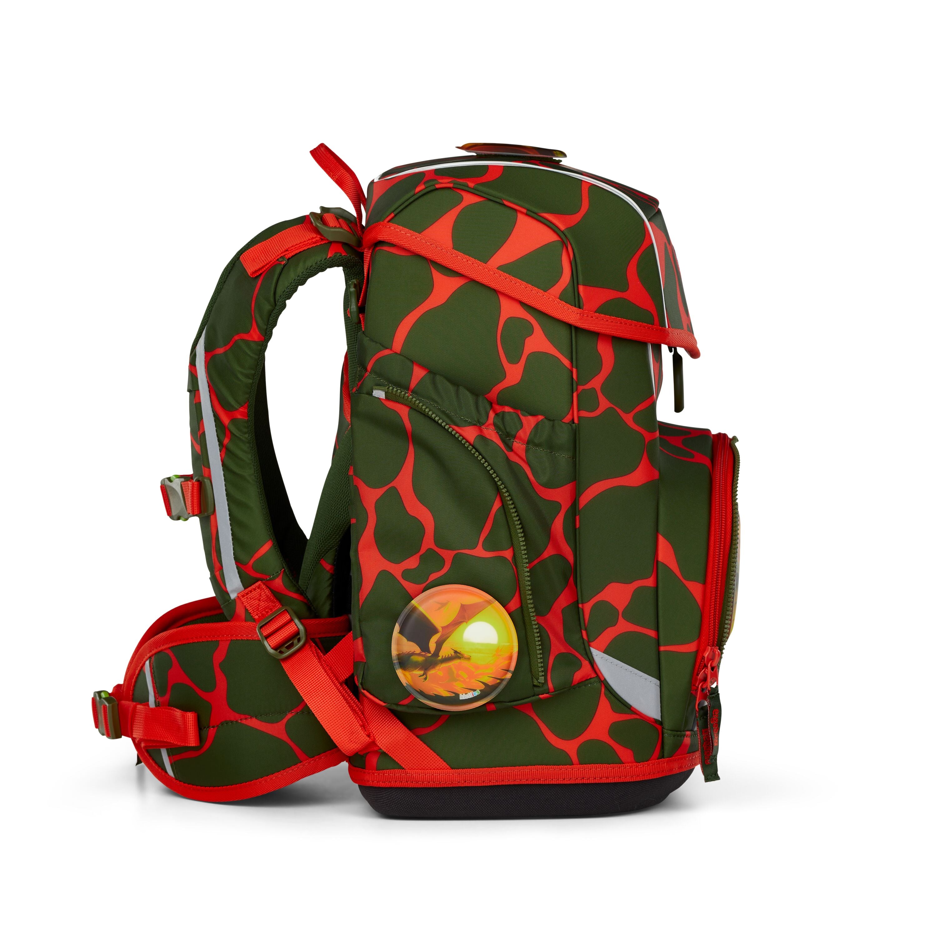 Ergobag Cubo Schulranzen-Set, FeuerspeiBär