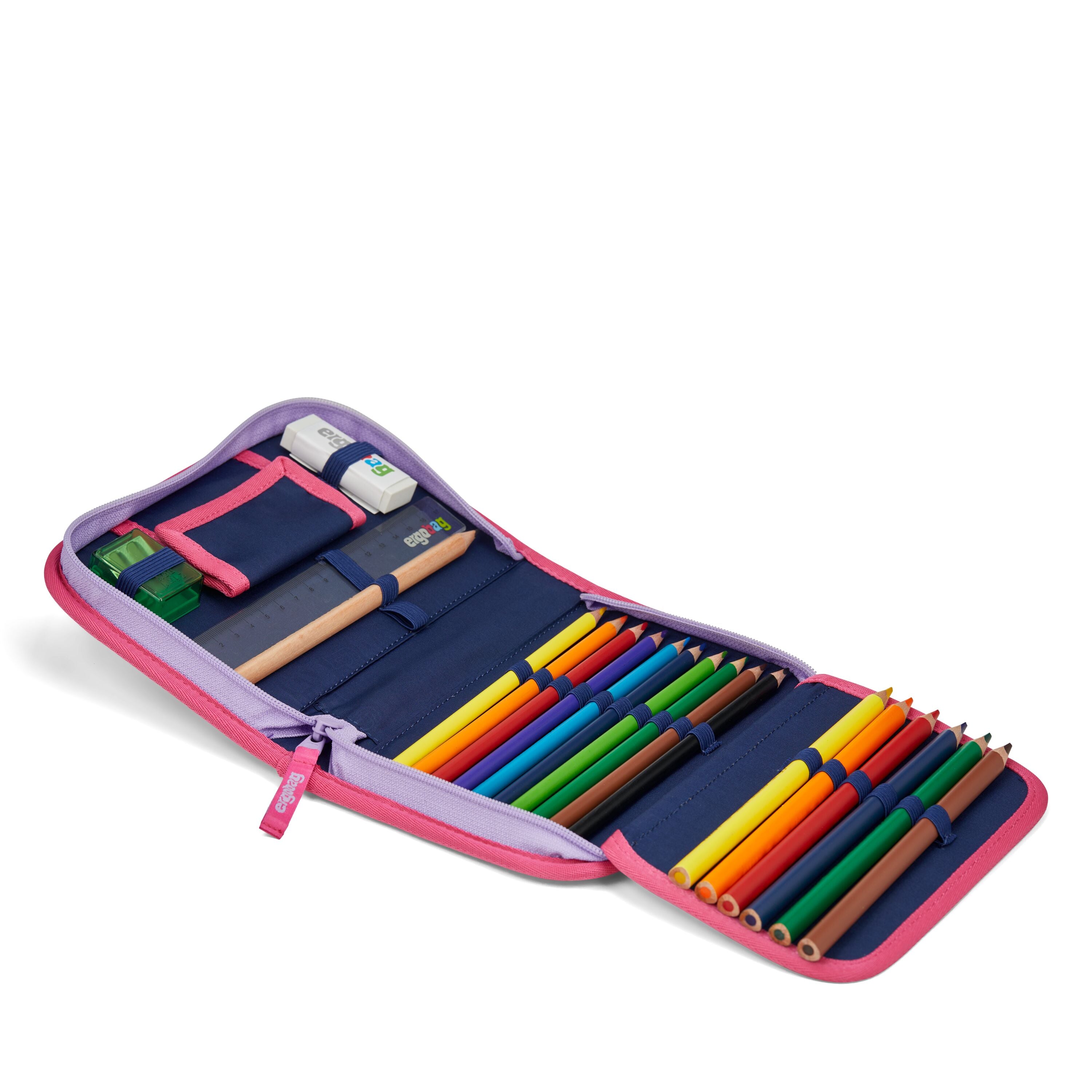 Ergobag Cubo light Schulranzen-Set, BlütenzauBär