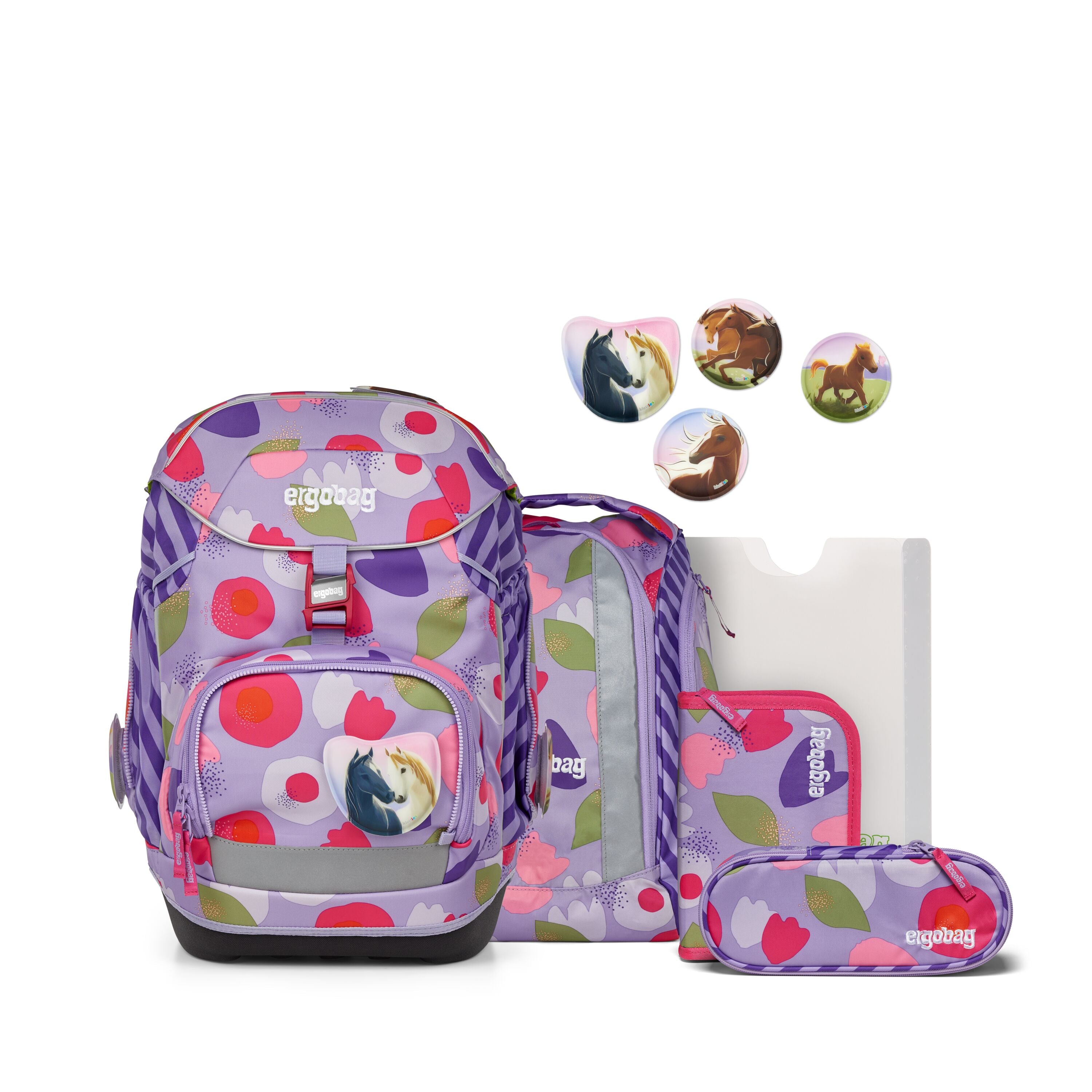 Ergobag Pack Schulranzen-Set, BlütenzauBär