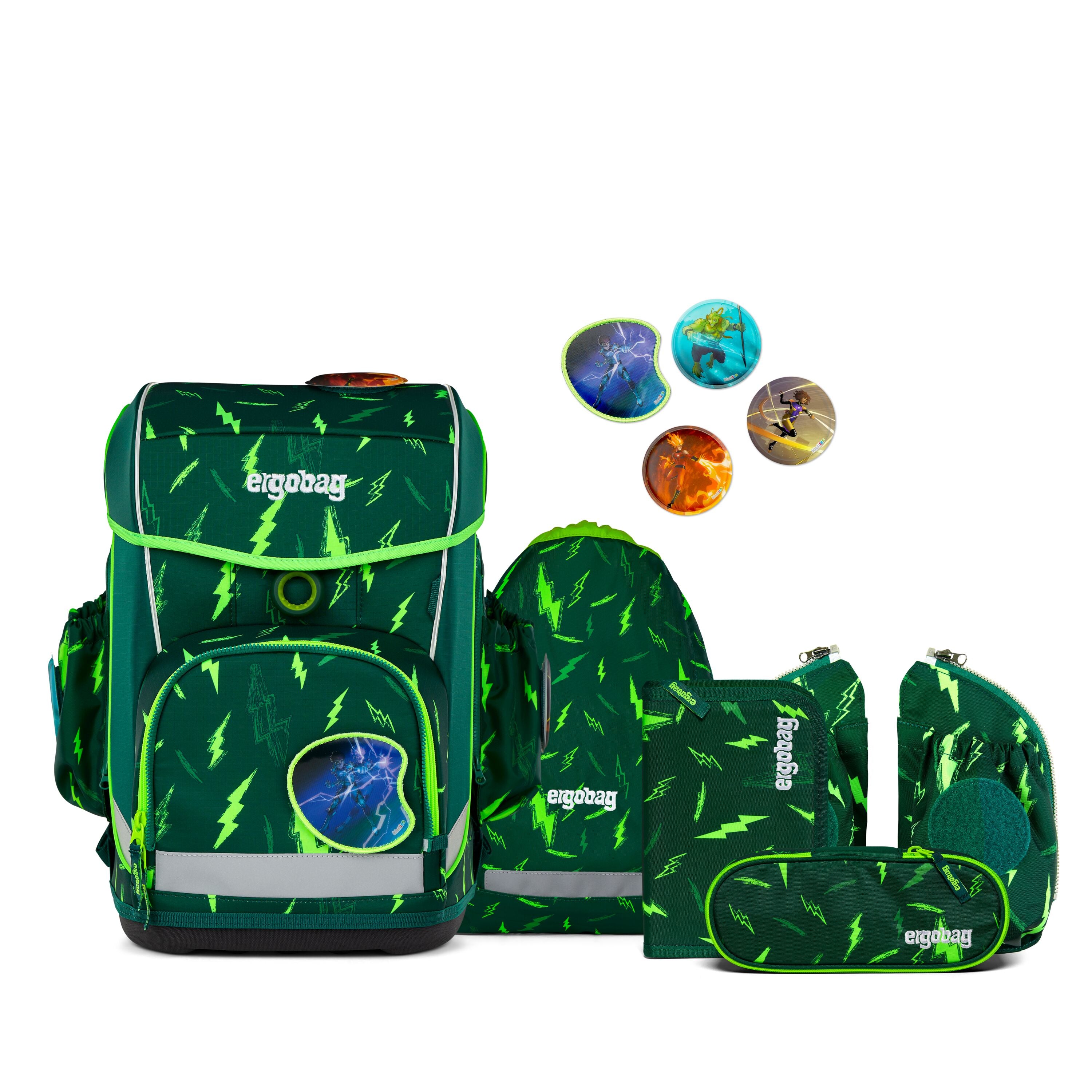Ergobag Cubo light Schulranzen-Set, Bärtastisch