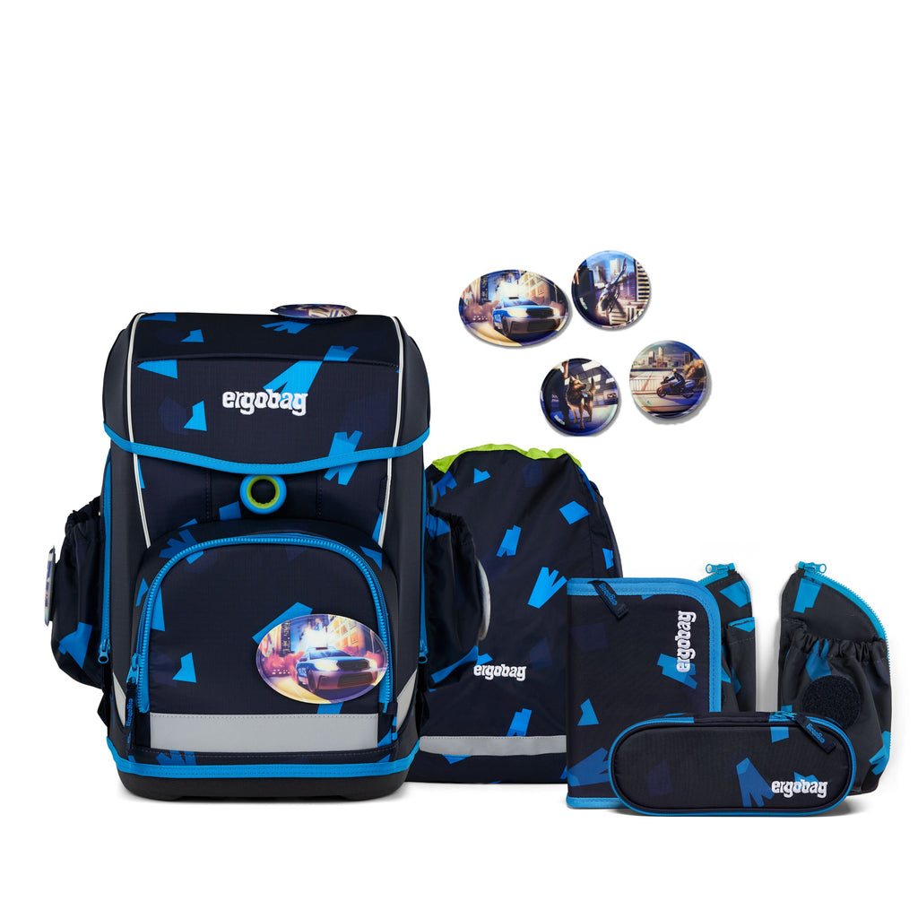 Ergobag Cubo light Schulranzen-Set, VerfolgBärjagd