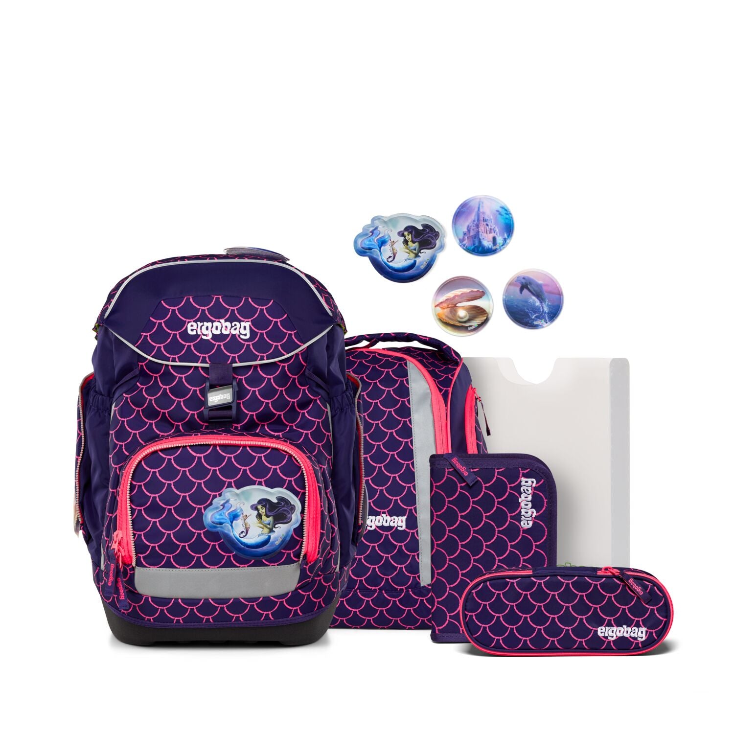 Ergobag Pack Schulranzen-Set, PerlentauchBär