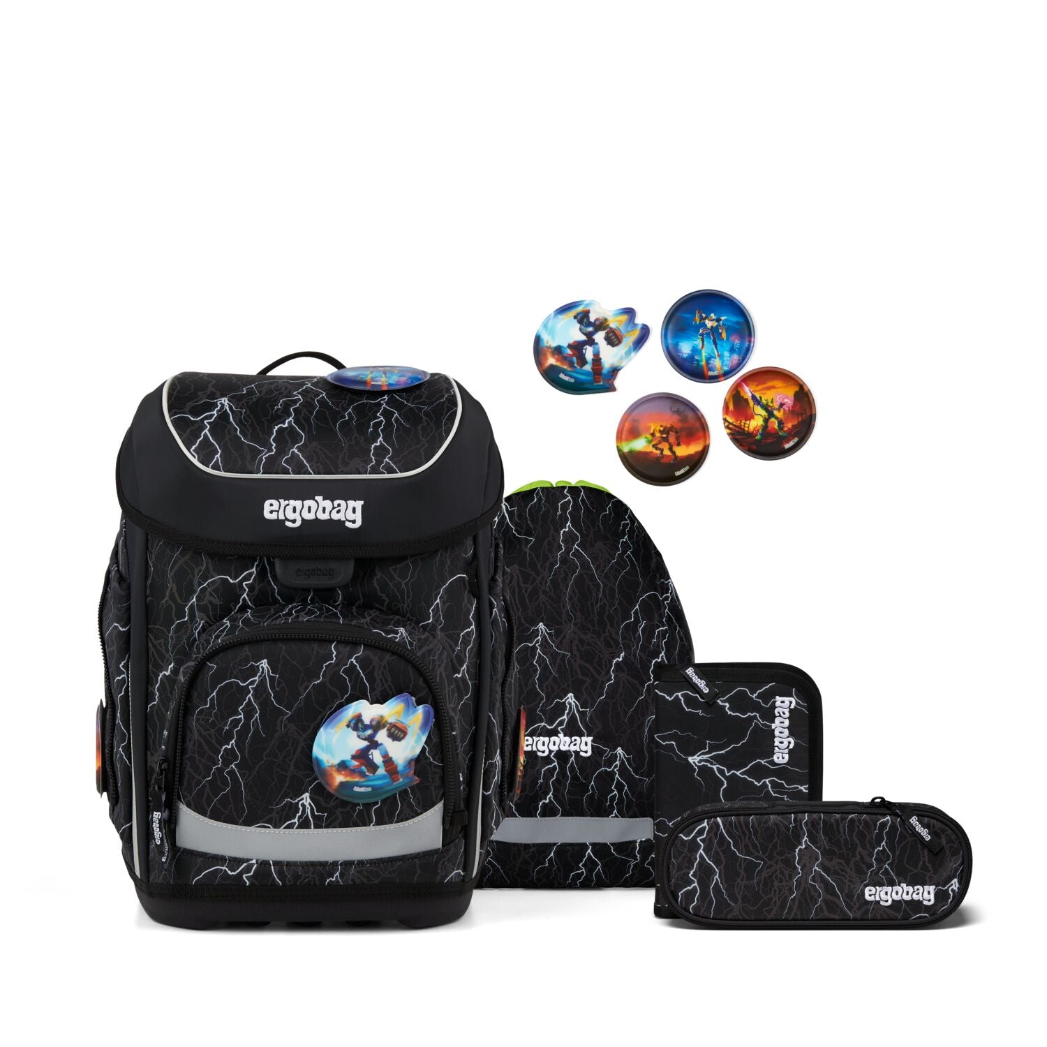 Ergobag Cubo Schulranzen-Set, Super ReflektBär