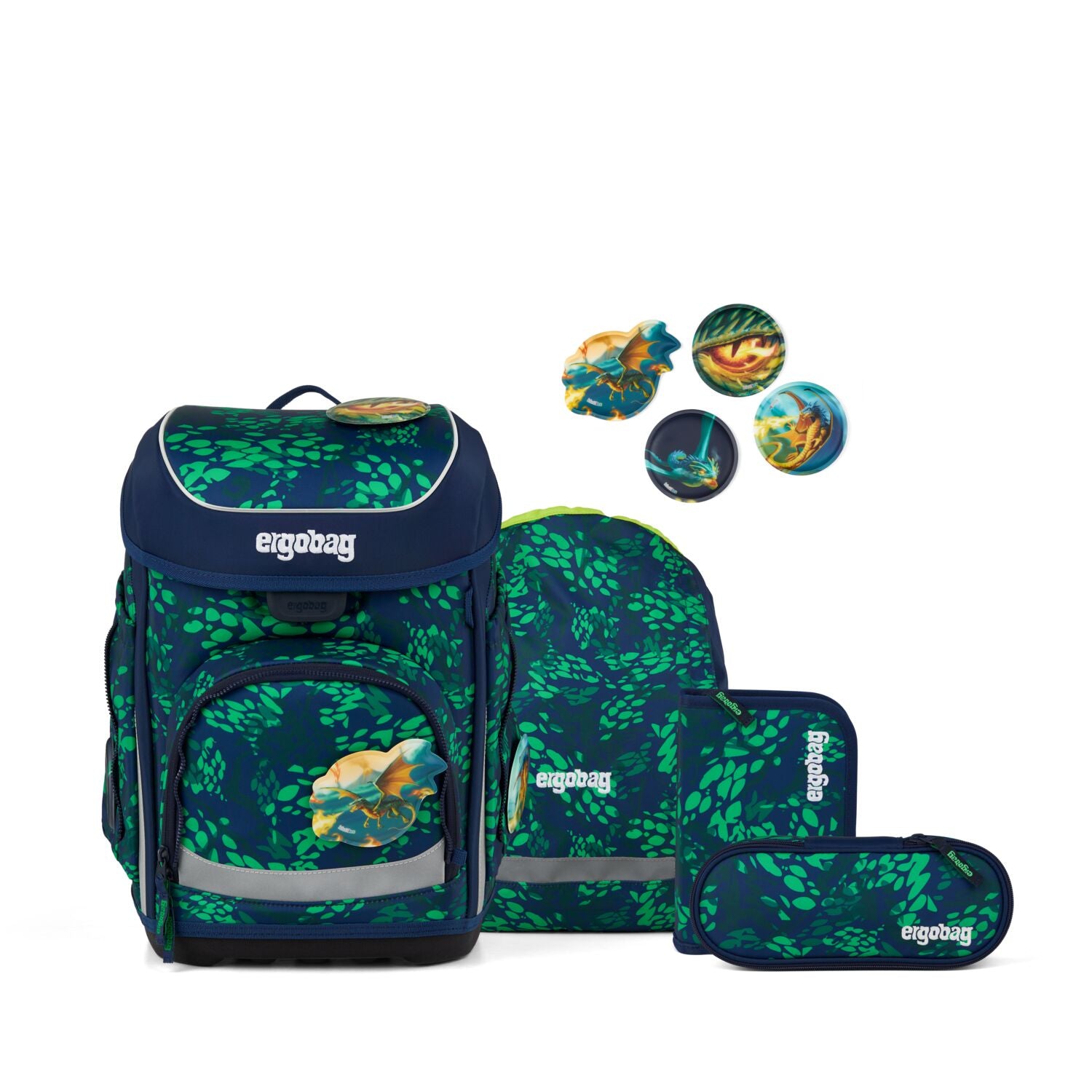 Ergobag Cubo Schulranzen-Set, DrachenbezwingBär