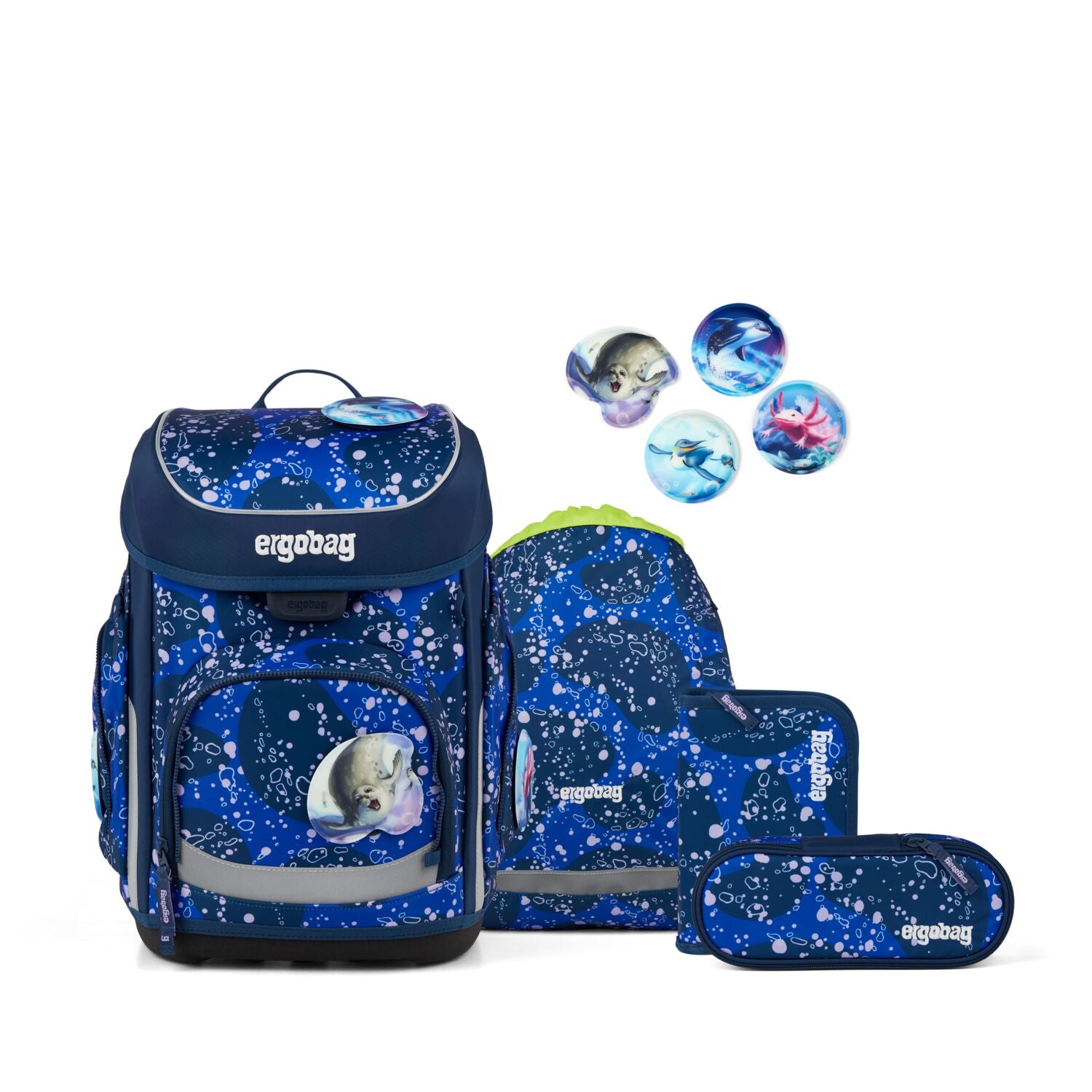 Ergobag Cubo Schulranzen-Set, OzeanBärwohner