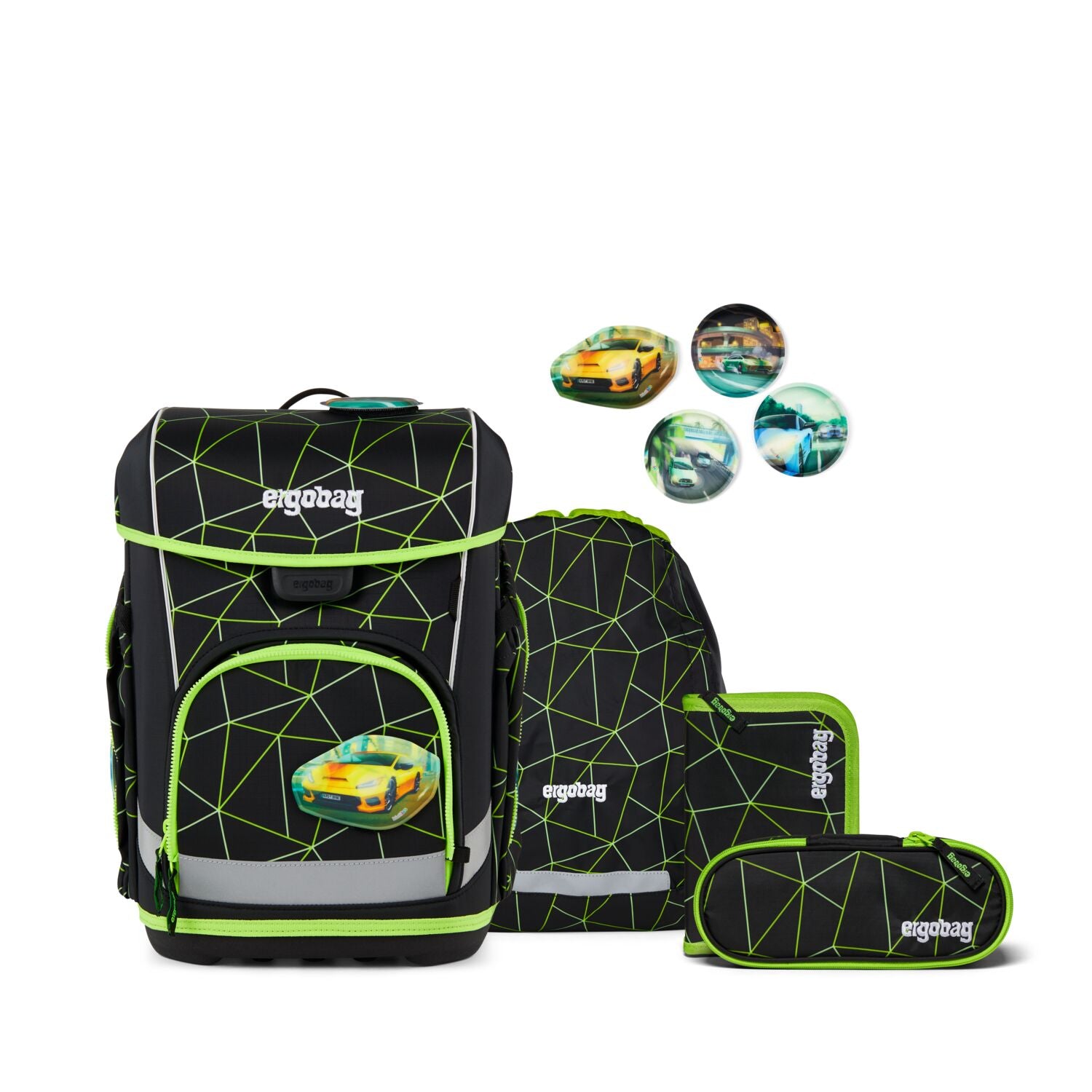 Ergobag Cubo light Schulranzen-Set, CyBär Race