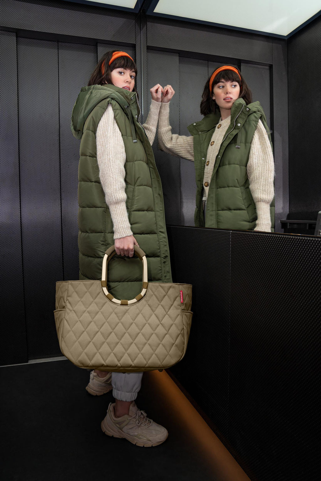 Reisenthel Loopshopper L, Rhombus Olive