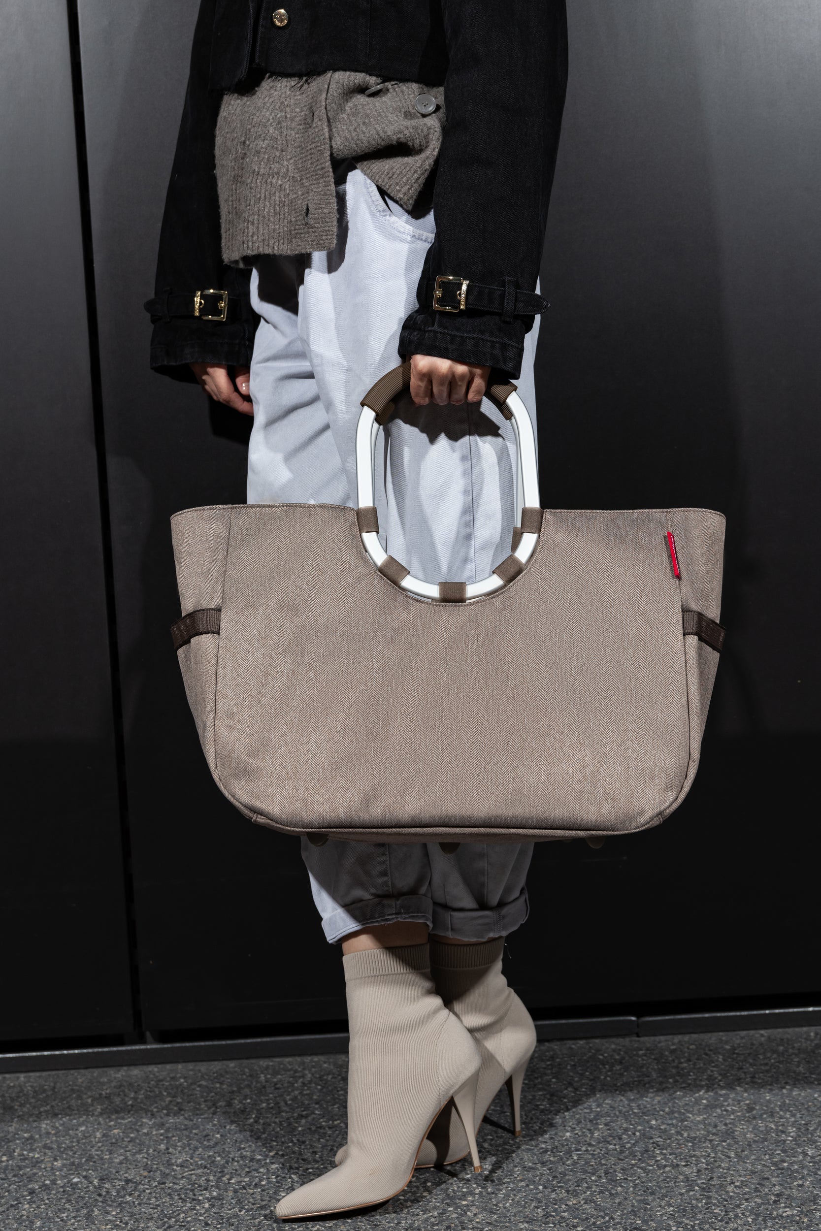 Reisenthel Loopshopper L, Herringbone Mokka