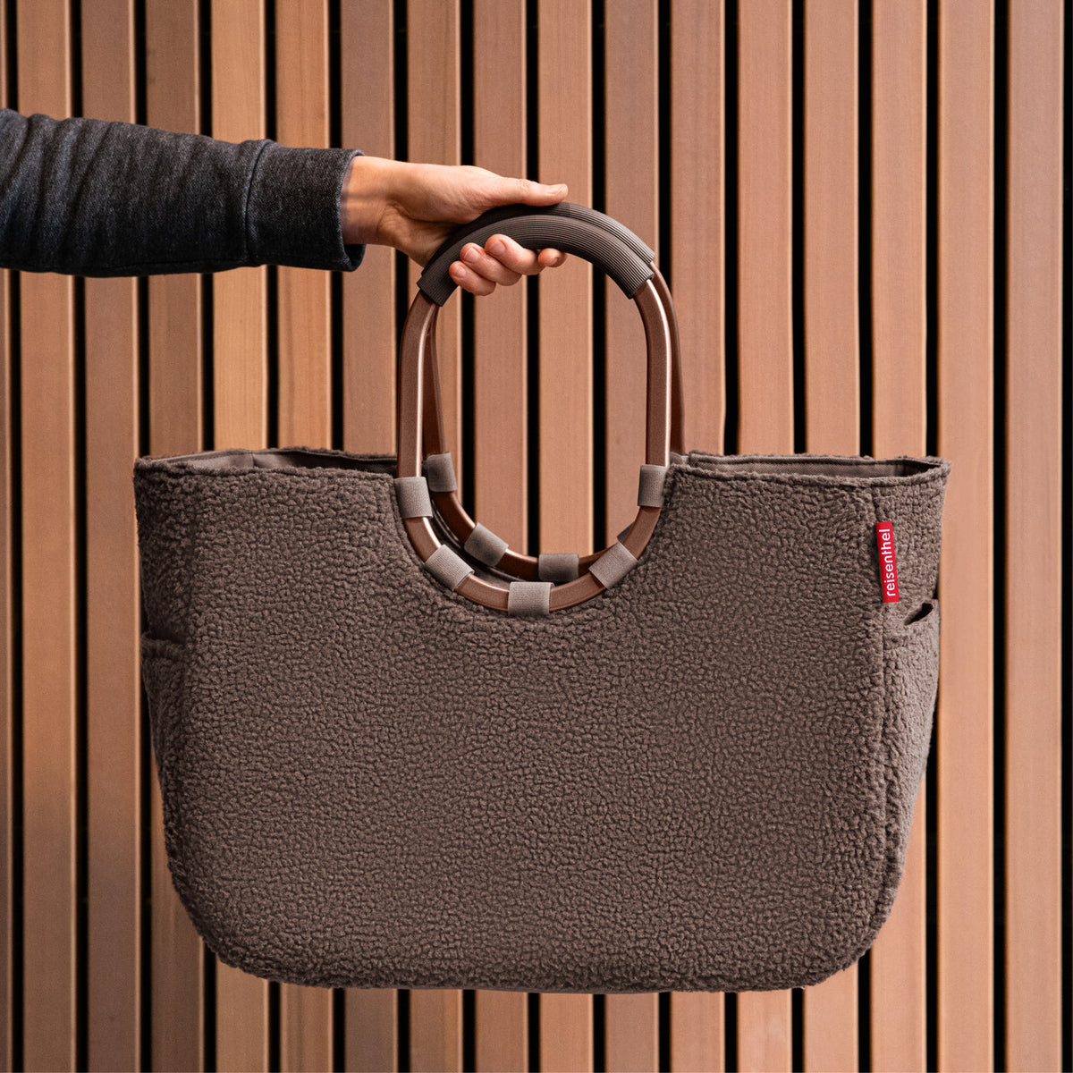 loopshopper L teddy chocolate loopshopper L Reisenthel