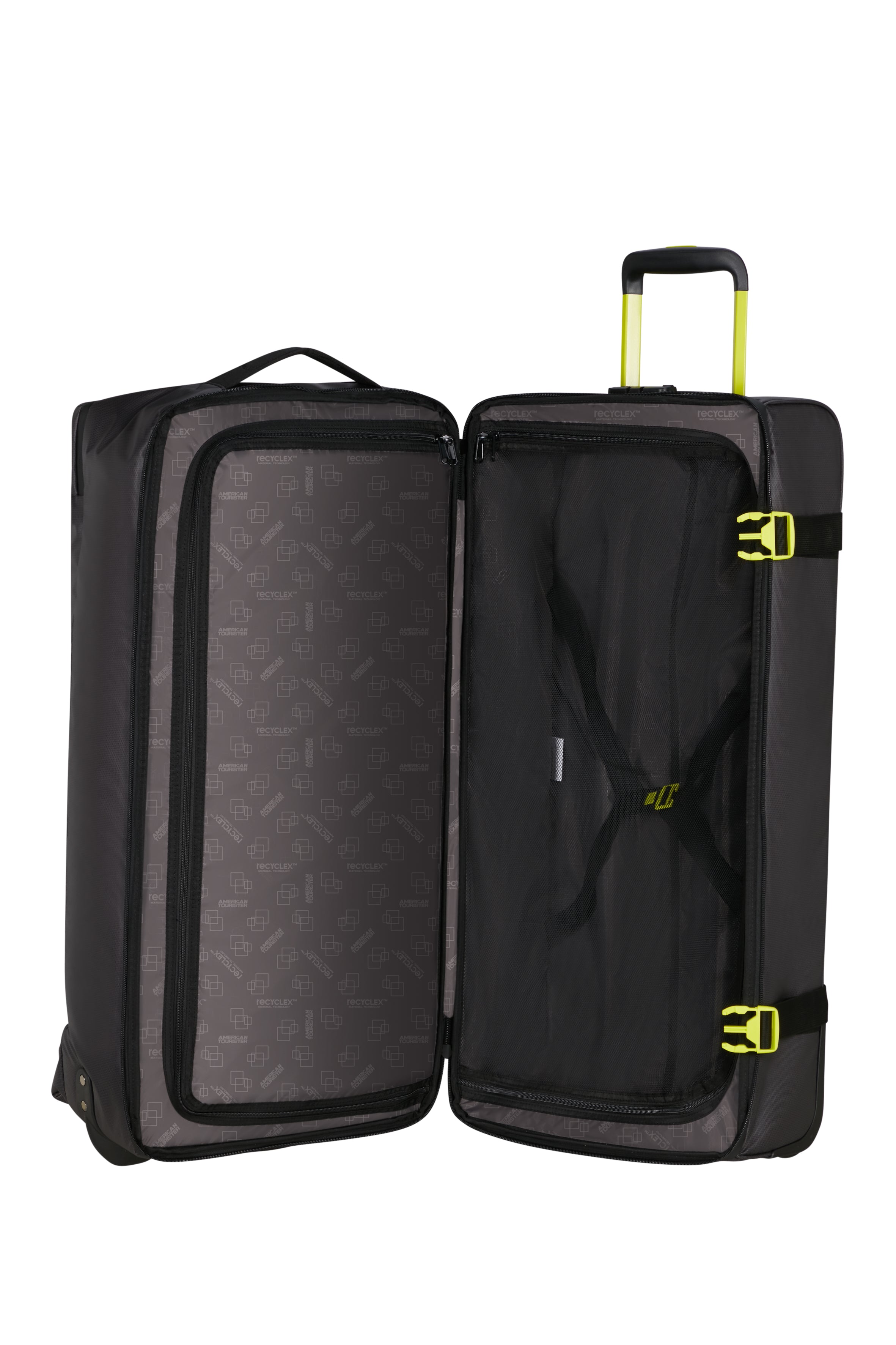 American Tourister URBAN TRACK DUFFLE/WH COATED L, Black/Lime