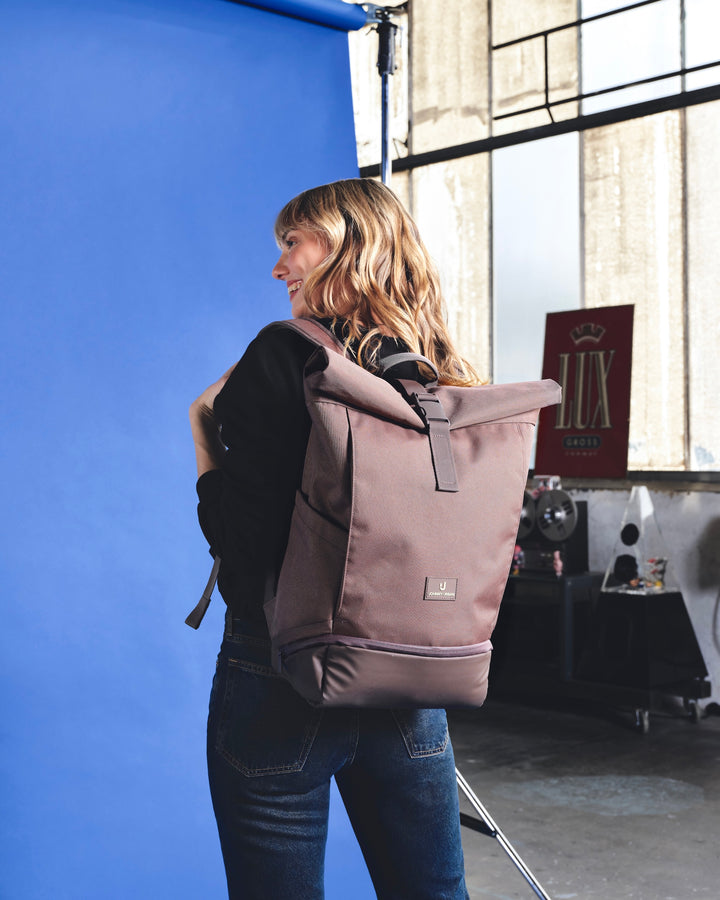 Johnny Urban Rolltop-Rucksack Allen Medium – Braun