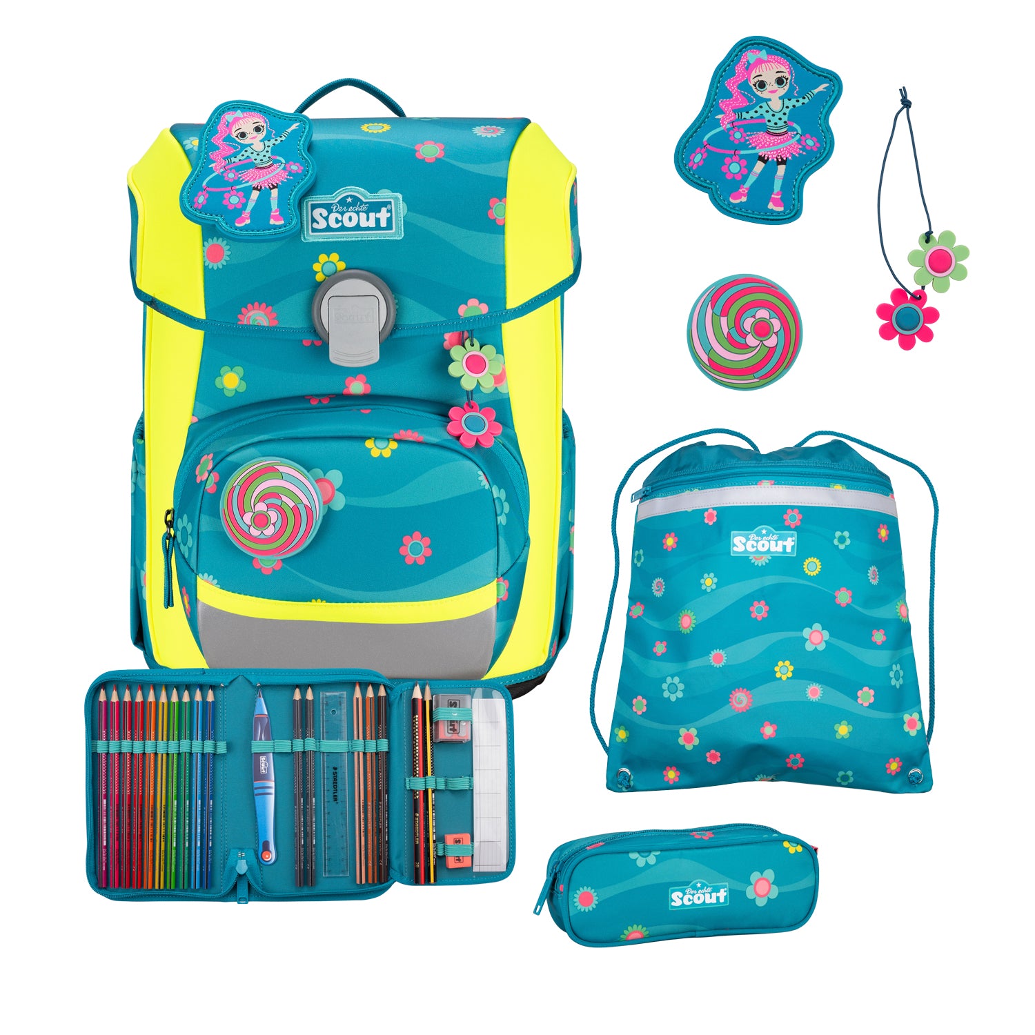 Scout Neo Schulranzen-Set, Little Flowers