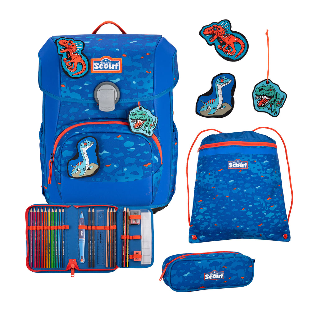 Scout Neo Schulranzen-Set, Blue Dino