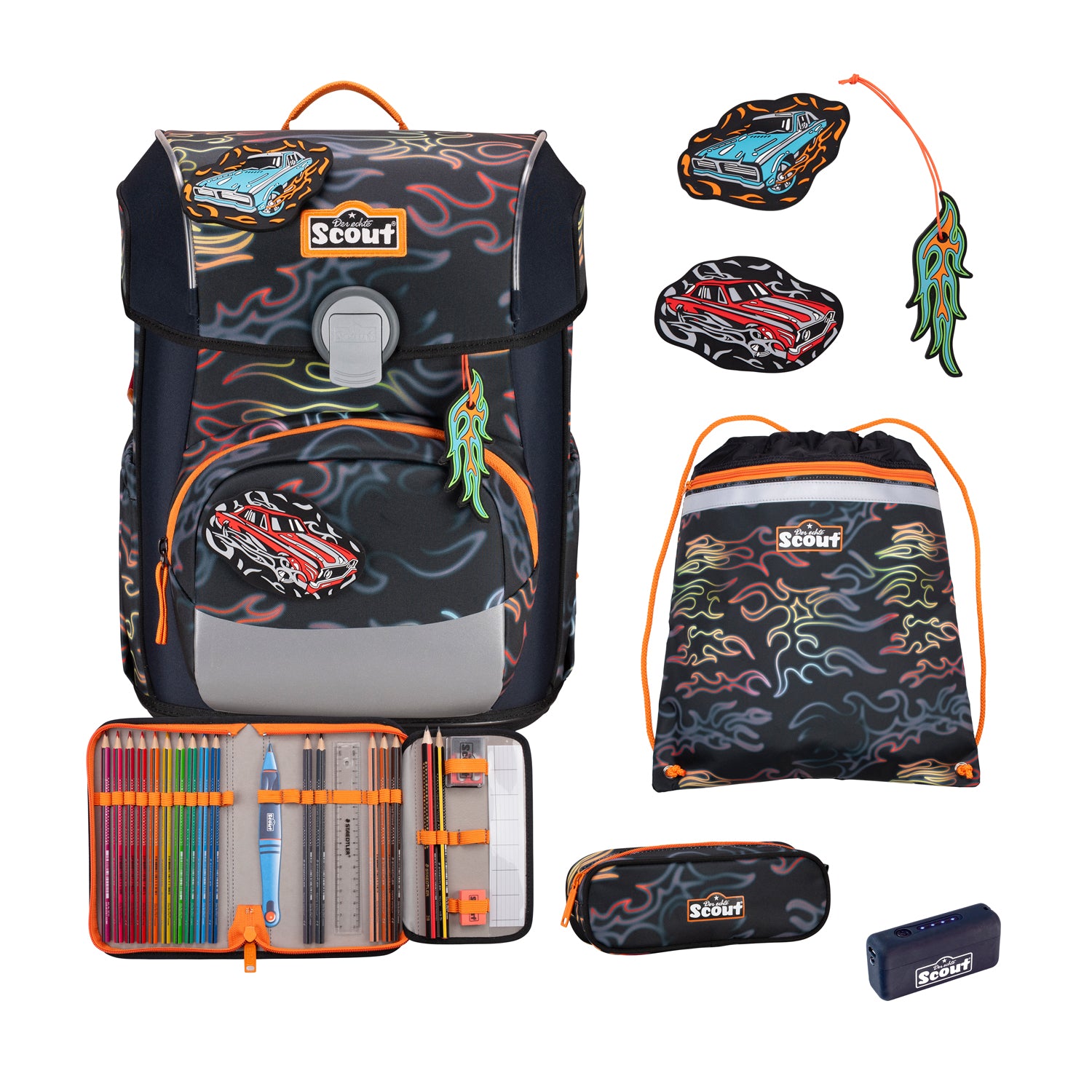 Scout Neo Schulranzen-Set, Flames