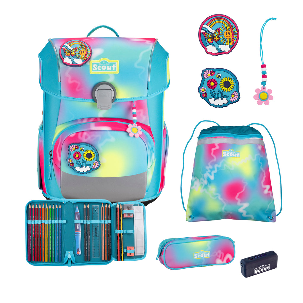 Scout Neo Schulranzen-Set, Happy Rainbow