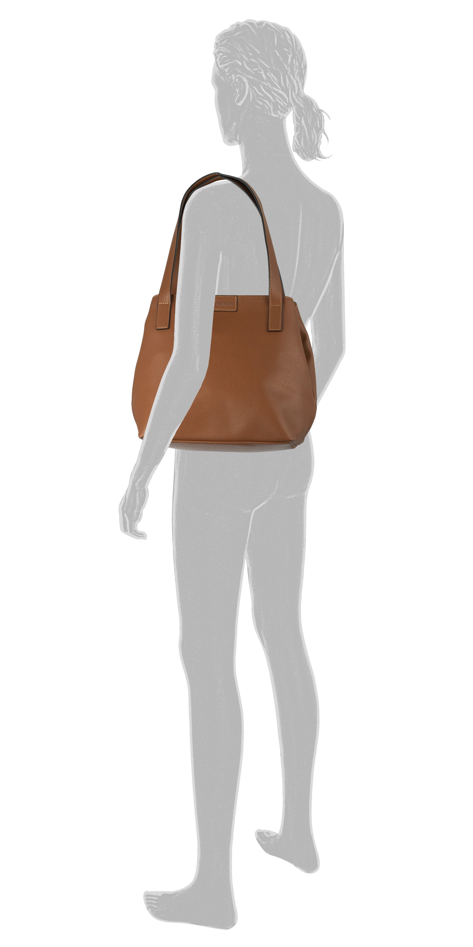 Tom Tailor MIRI ZIP Shopper L, Cognac – Ansicht 5