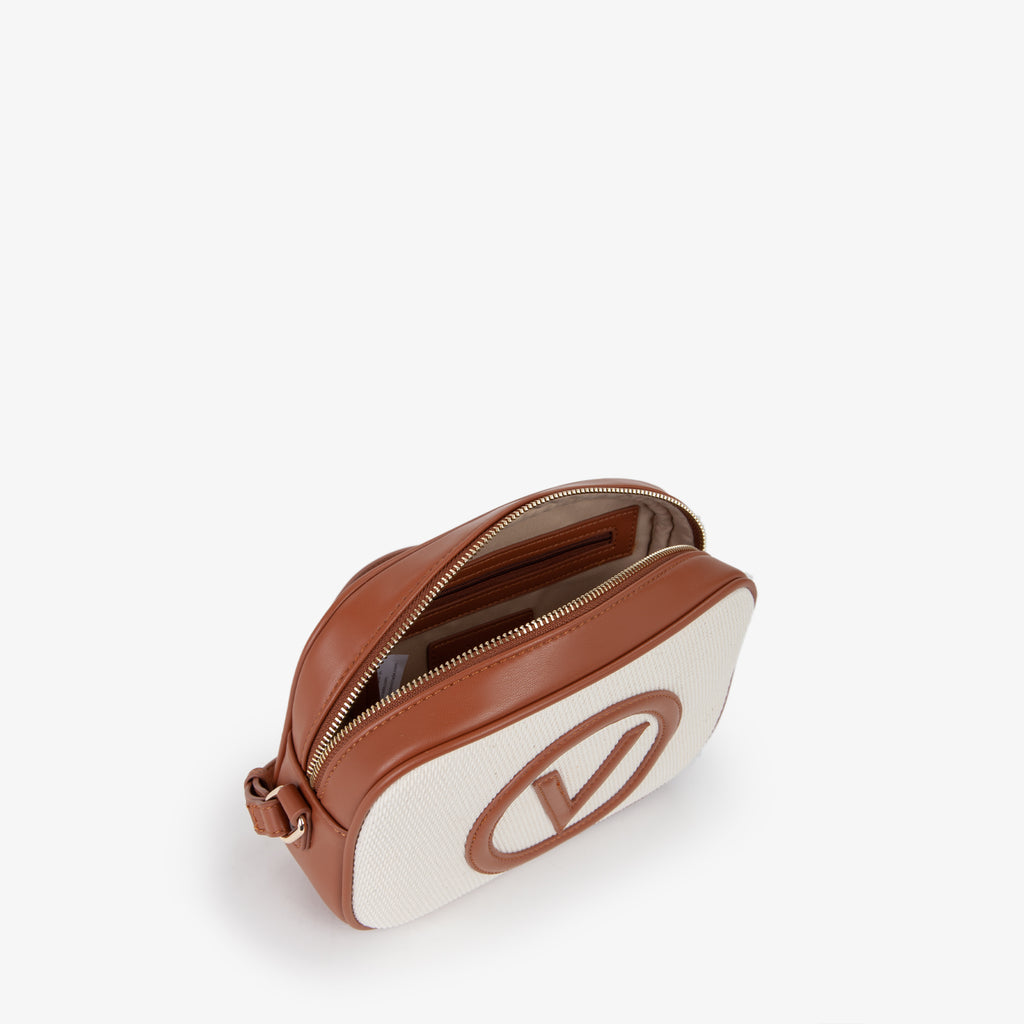 Valentino Bags COVENT Schultertasche, Weiß, Braun – Ansicht 1