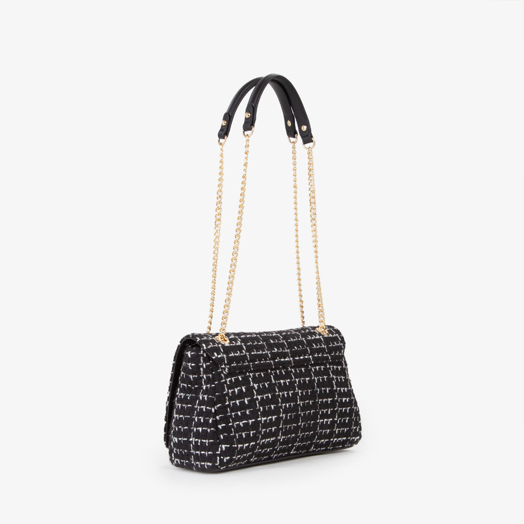 Valentino Bags TWEED Schultertasche, Schwarz, Mehrfarbig – Ansicht 4