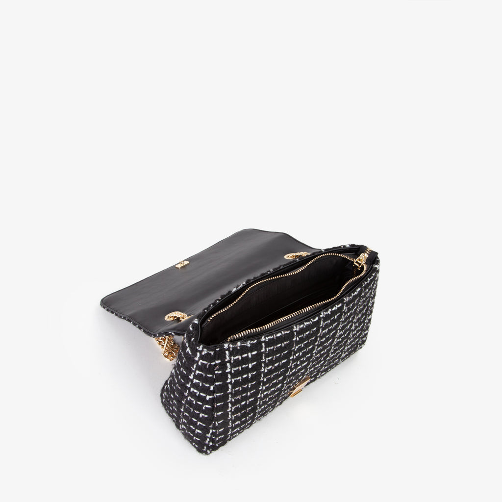 Valentino Bags TWEED Schultertasche, Schwarz, Mehrfarbig – Ansicht 1