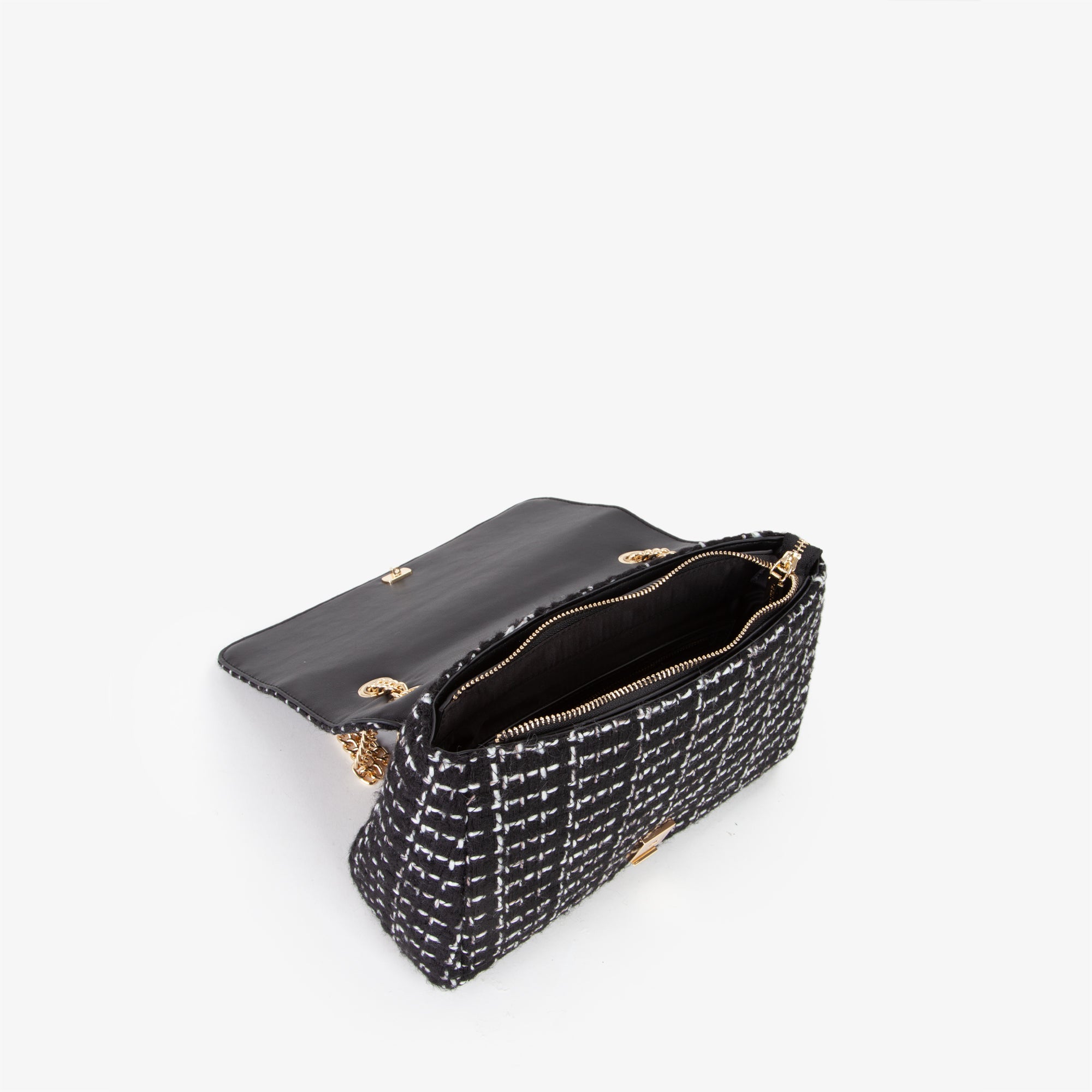 Valentino Bags TWEED Schultertasche, Schwarz, Mehrfarbig – Ansicht 1