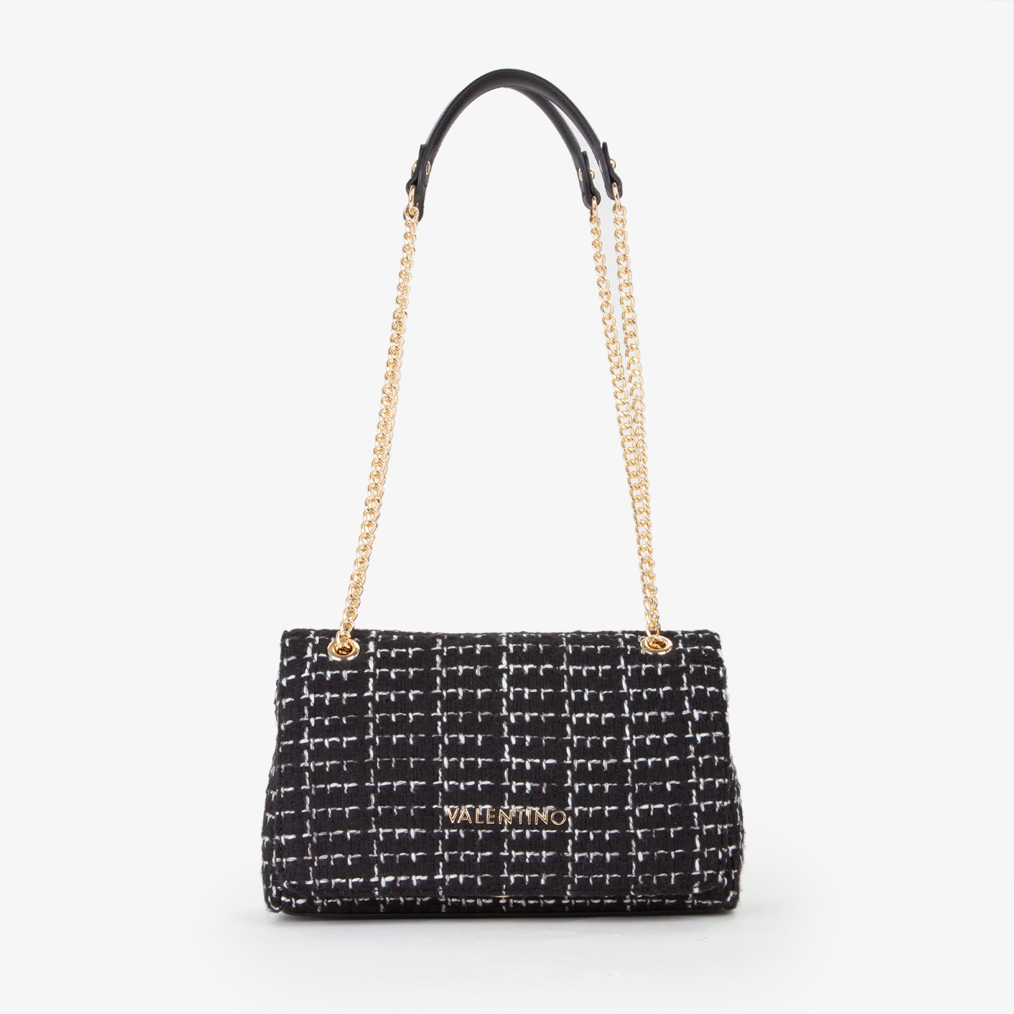 Valentino Bags TWEED Schultertasche, Schwarz, Mehrfarbig – Ansicht 2