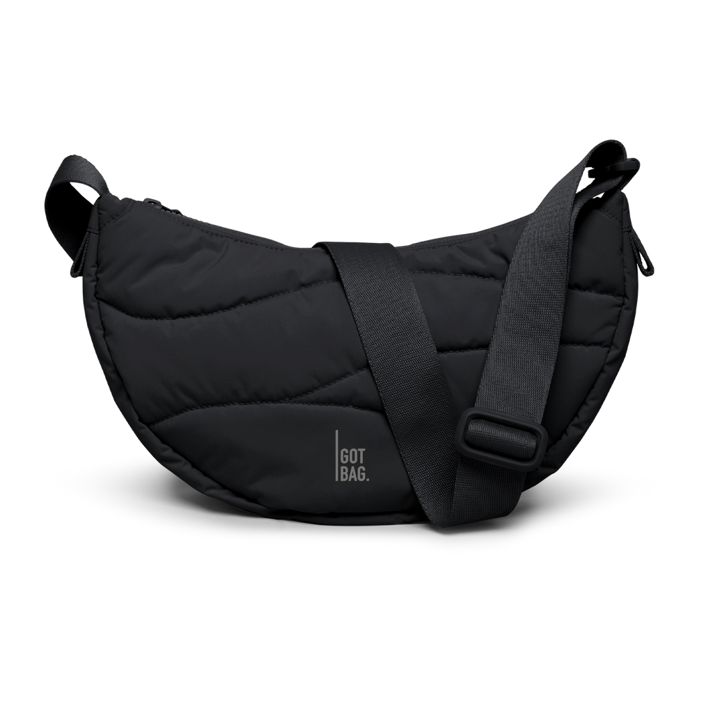 GOT BAG WAVY PUFFER MOON BAG SMALL, black monochrome – Produktansicht