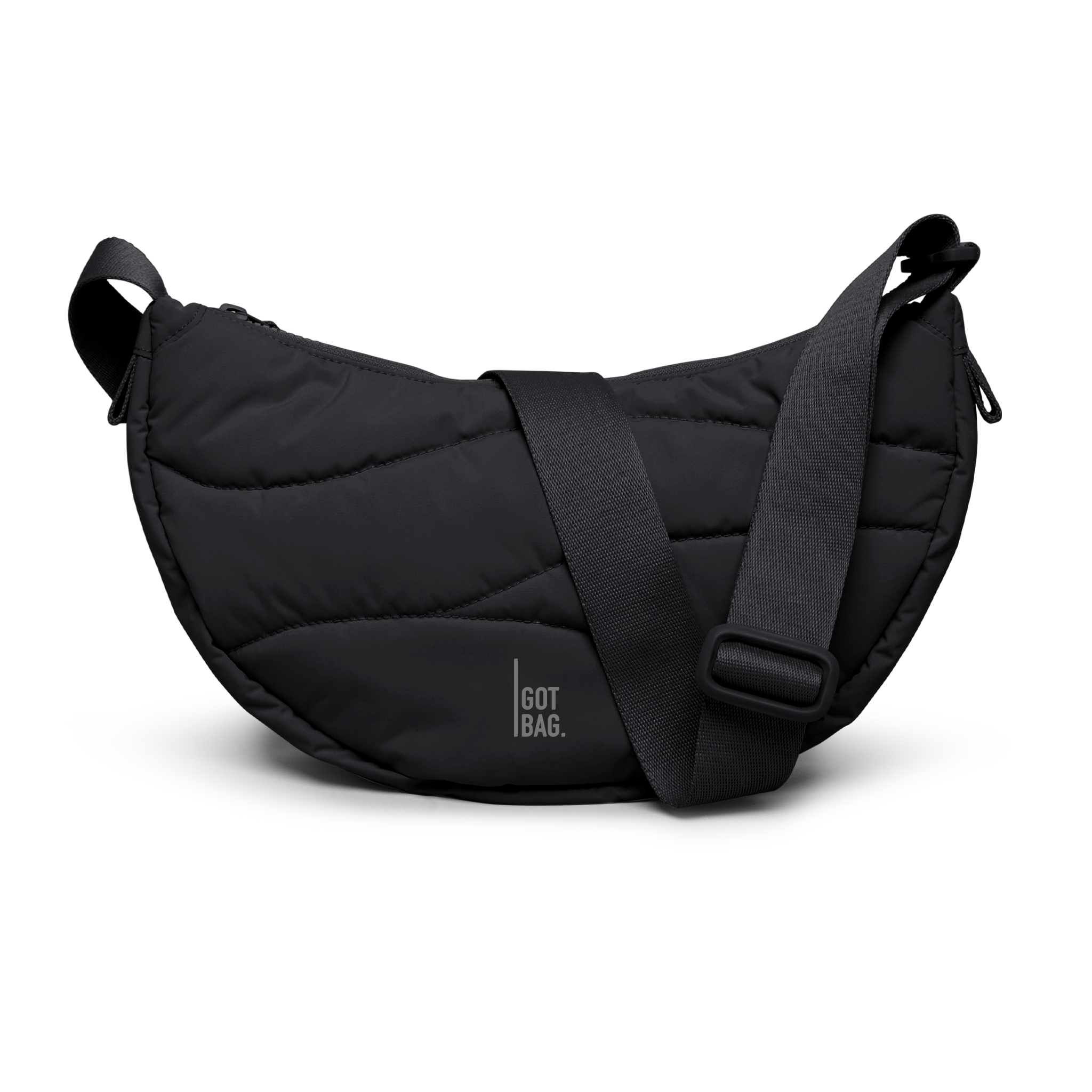 GOT BAG WAVY PUFFER MOON BAG SMALL, black monochrome – Produktansicht