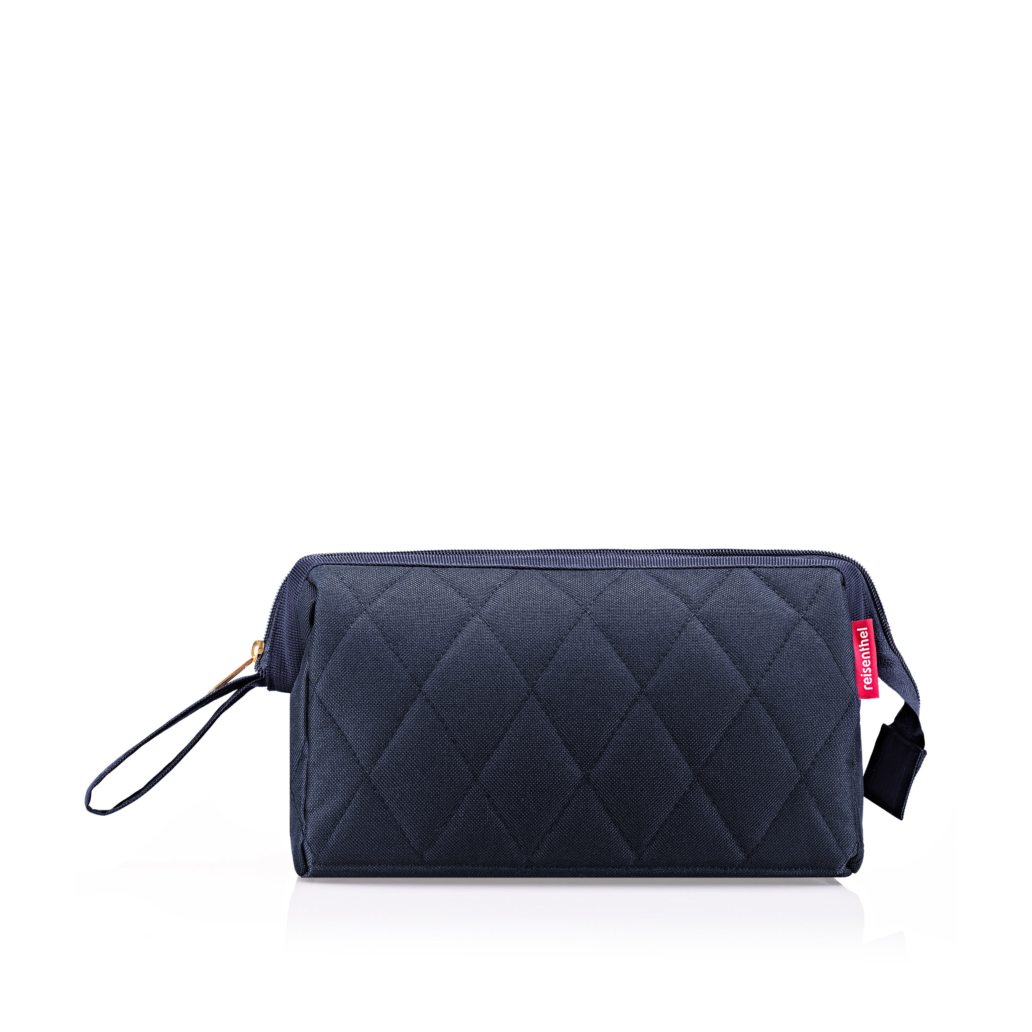 Reisenthel Travelcosmetic Kulturtasche, Rhombus Midnight Gold