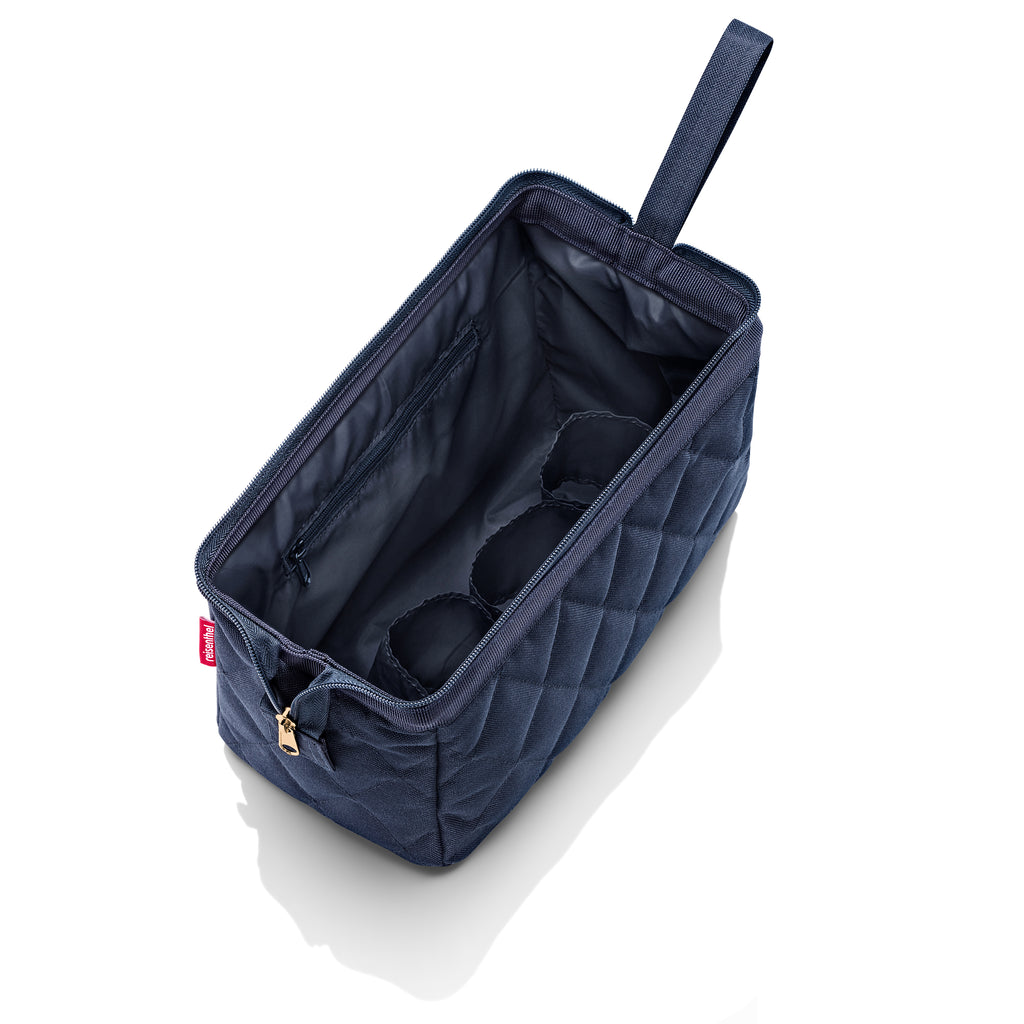 Reisenthel Travelcosmetic Kulturtasche, Rhombus Midnight Gold