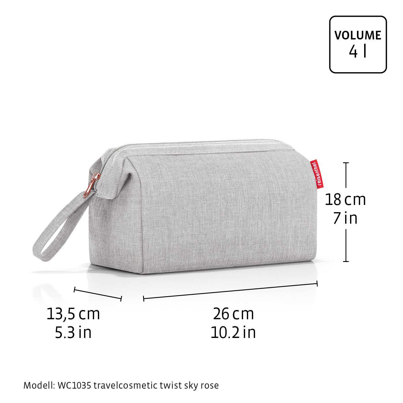 Reisenthel Travelcosmetic Kulturtasche, Smiley® Teddy Chocolate – Produktansicht 5