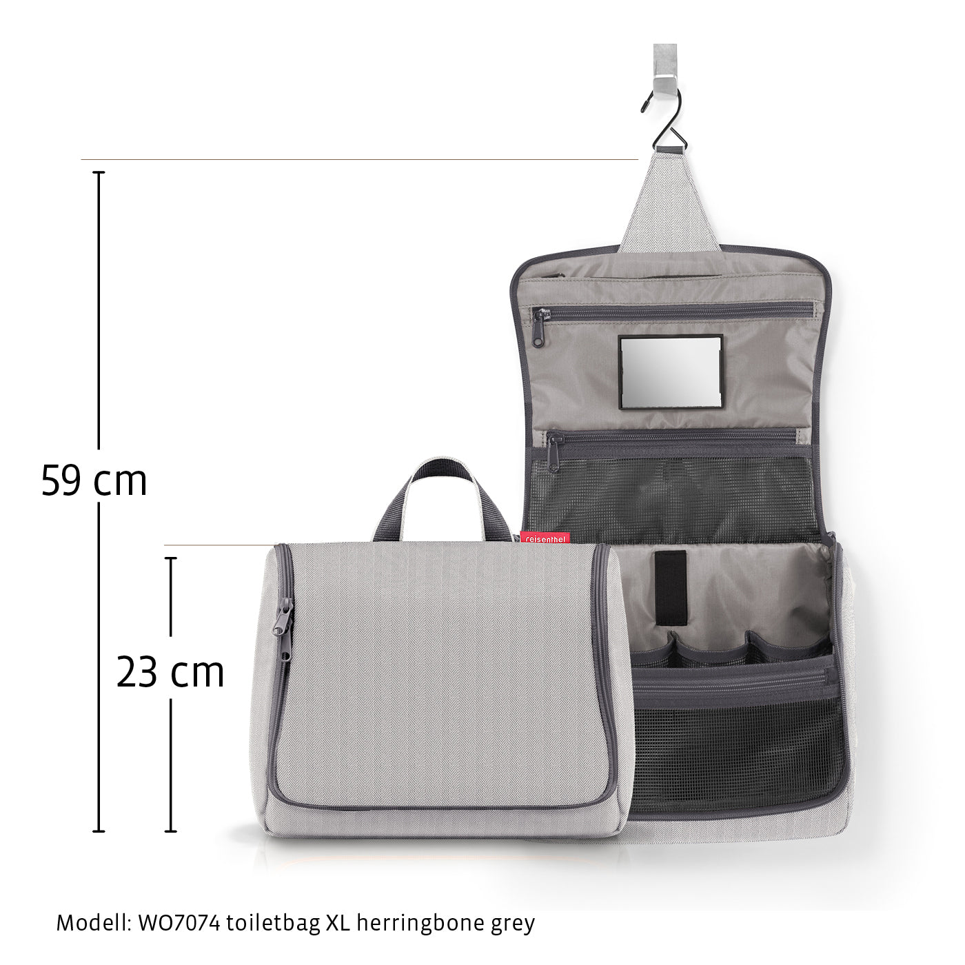 Reisenthel Toiletbag XL Kulturtasche, Glossy Dots Black – Produktansicht 5