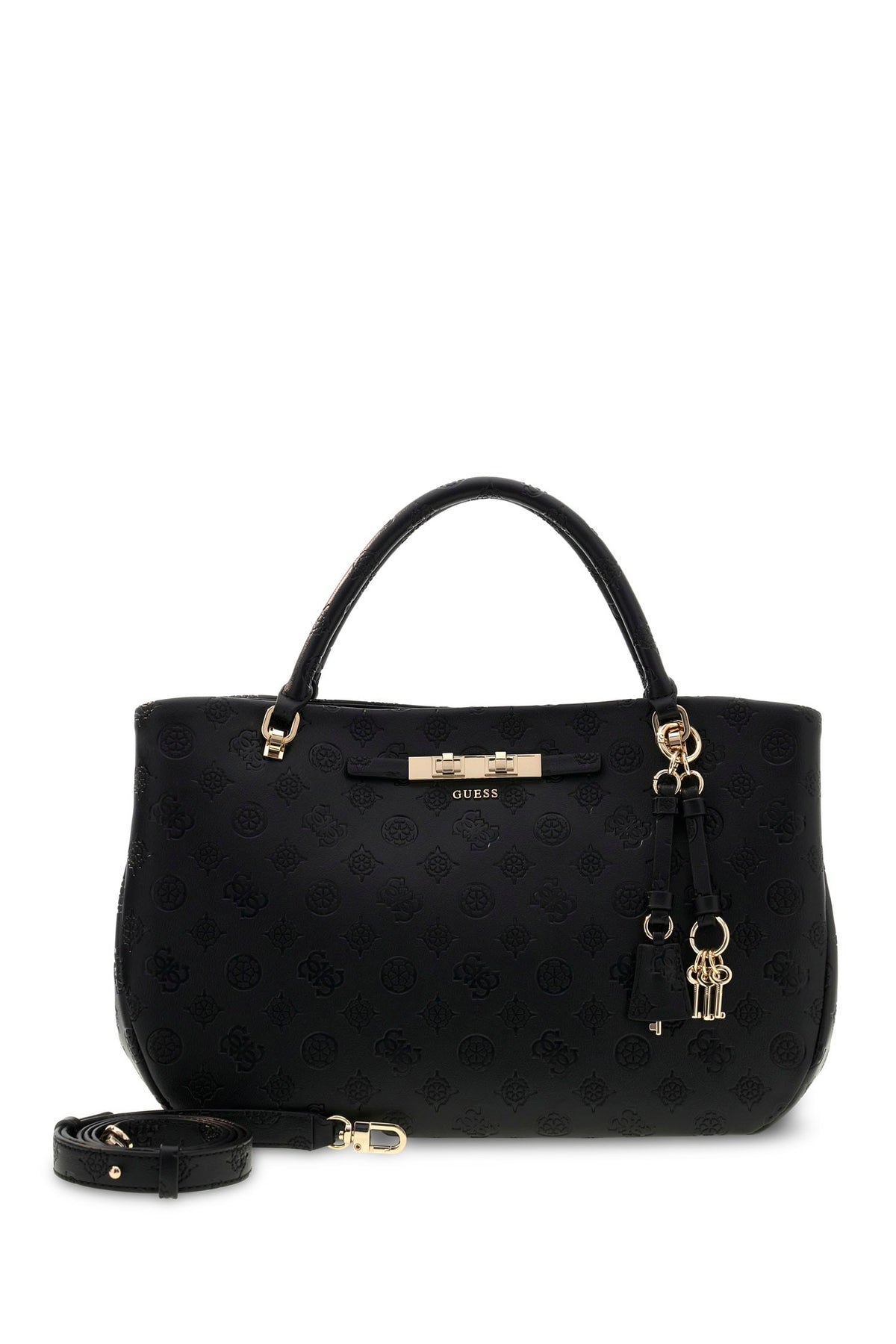 GUESS Accessories GUESS Damen-Handtasche Carmella Girlfriend Satchel – Black Logo BLACK LOGO · Bild 5