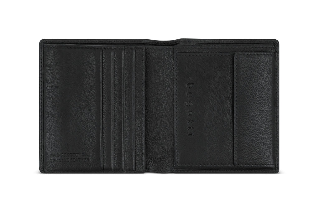 Bugatti Black Magic Hochformatbörse, schwarz – Ansicht 1