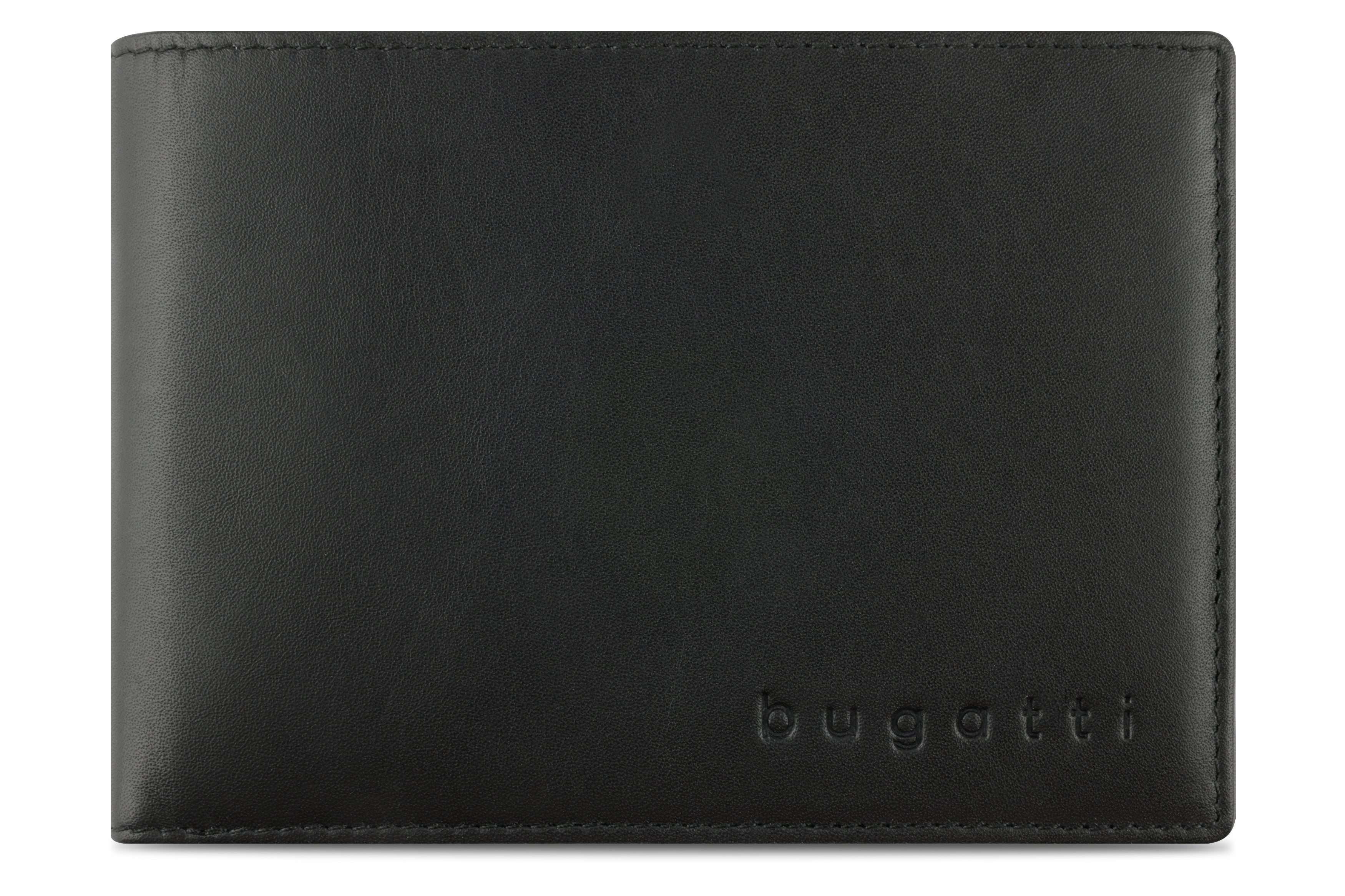 Bugatti Super Slim Scheintasche Querformat mit Klappe, schwarz – 49190301 – Ansicht 2