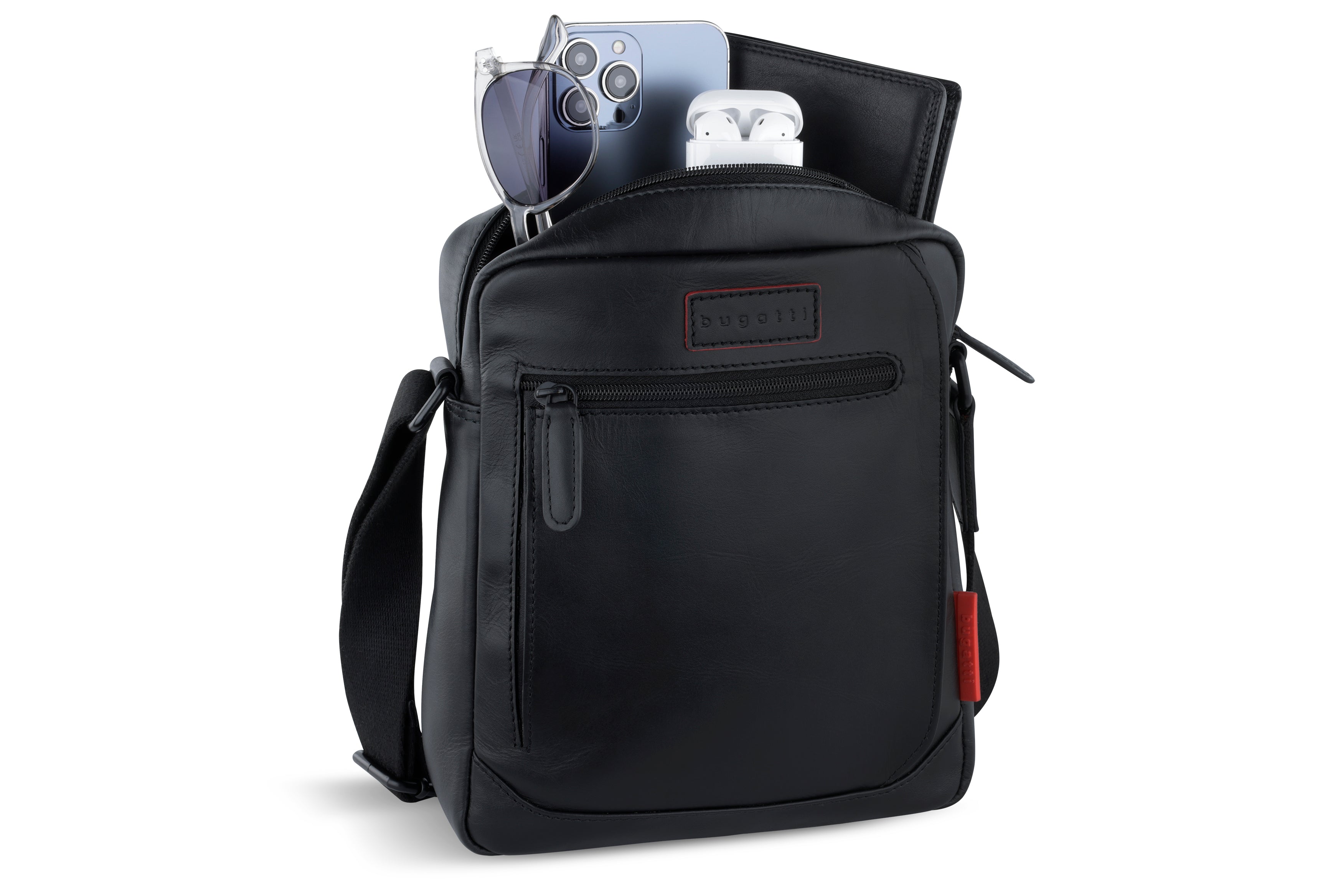 Bugatti Clark Schultertasche, schwarz – Ansicht 1