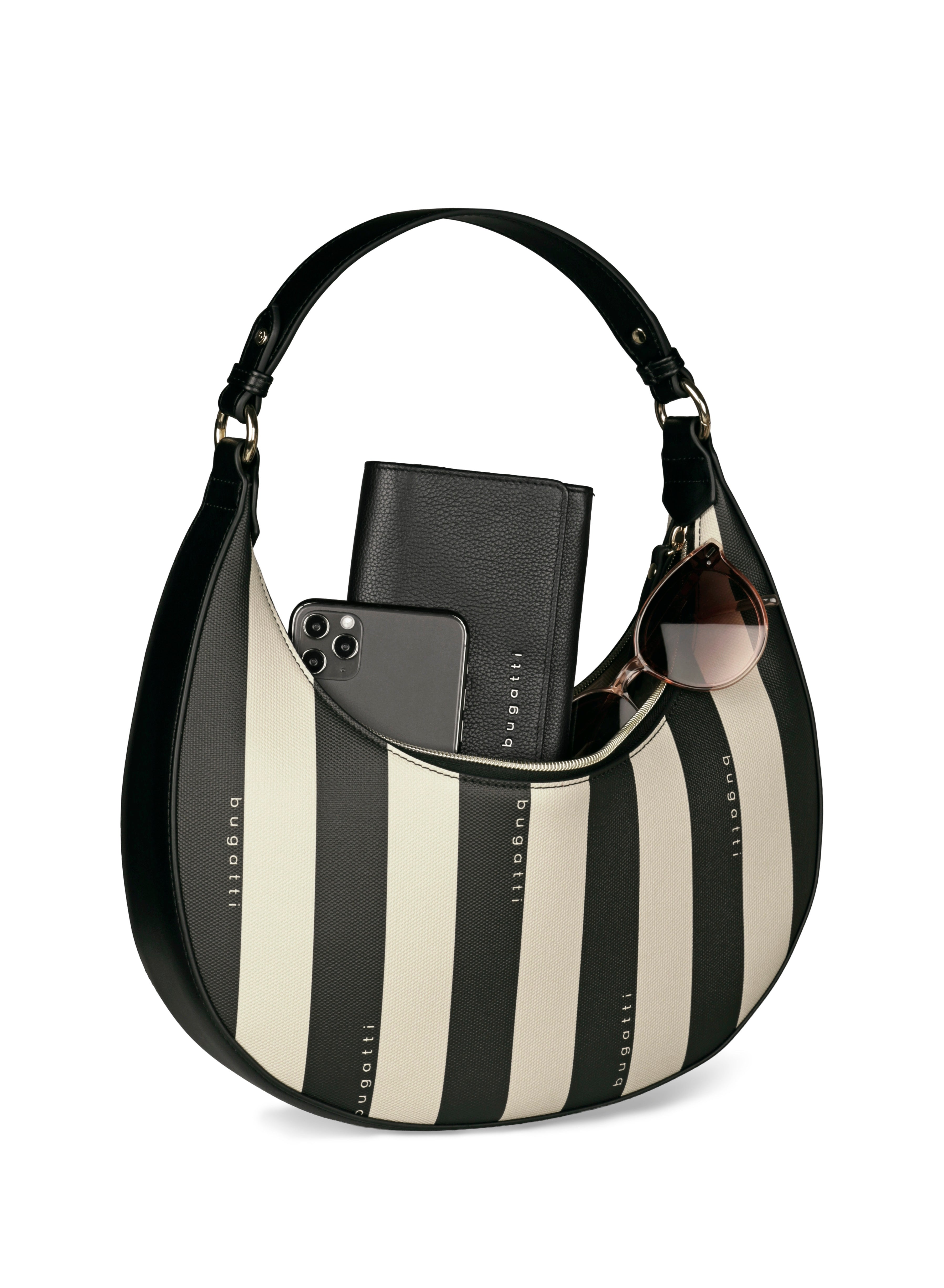 Bugatti Cleo Schultertasche, schwarz – Ansicht 1