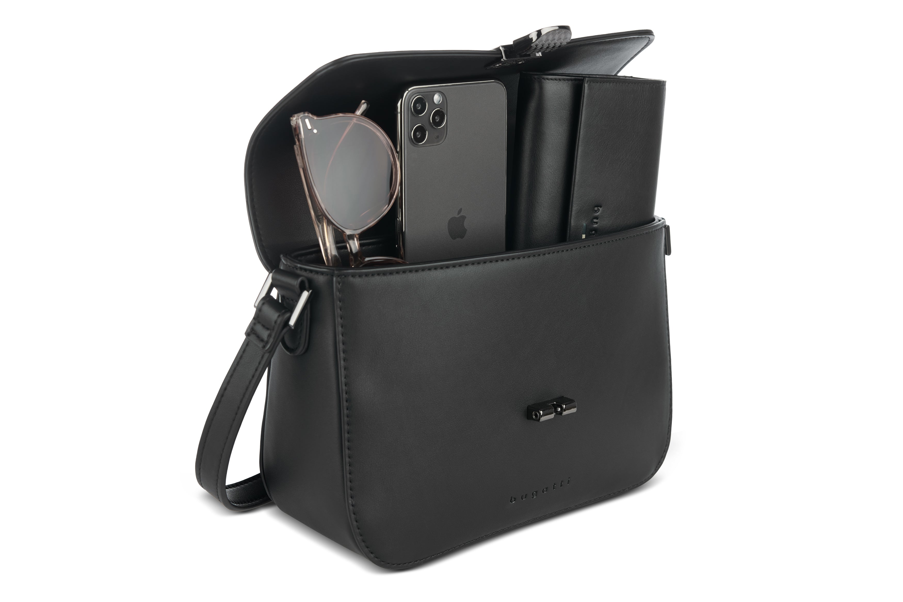 Bugatti Nela Schultertasche M, schwarz – Ansicht 1