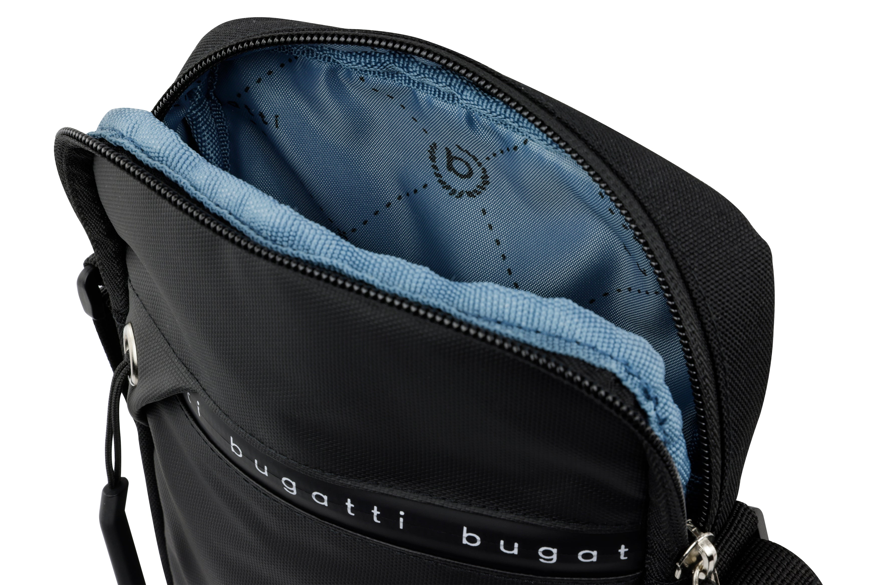 Bugatti Reporter Blanc De Light Schultertasche, klein, schwarz – Ansicht 6