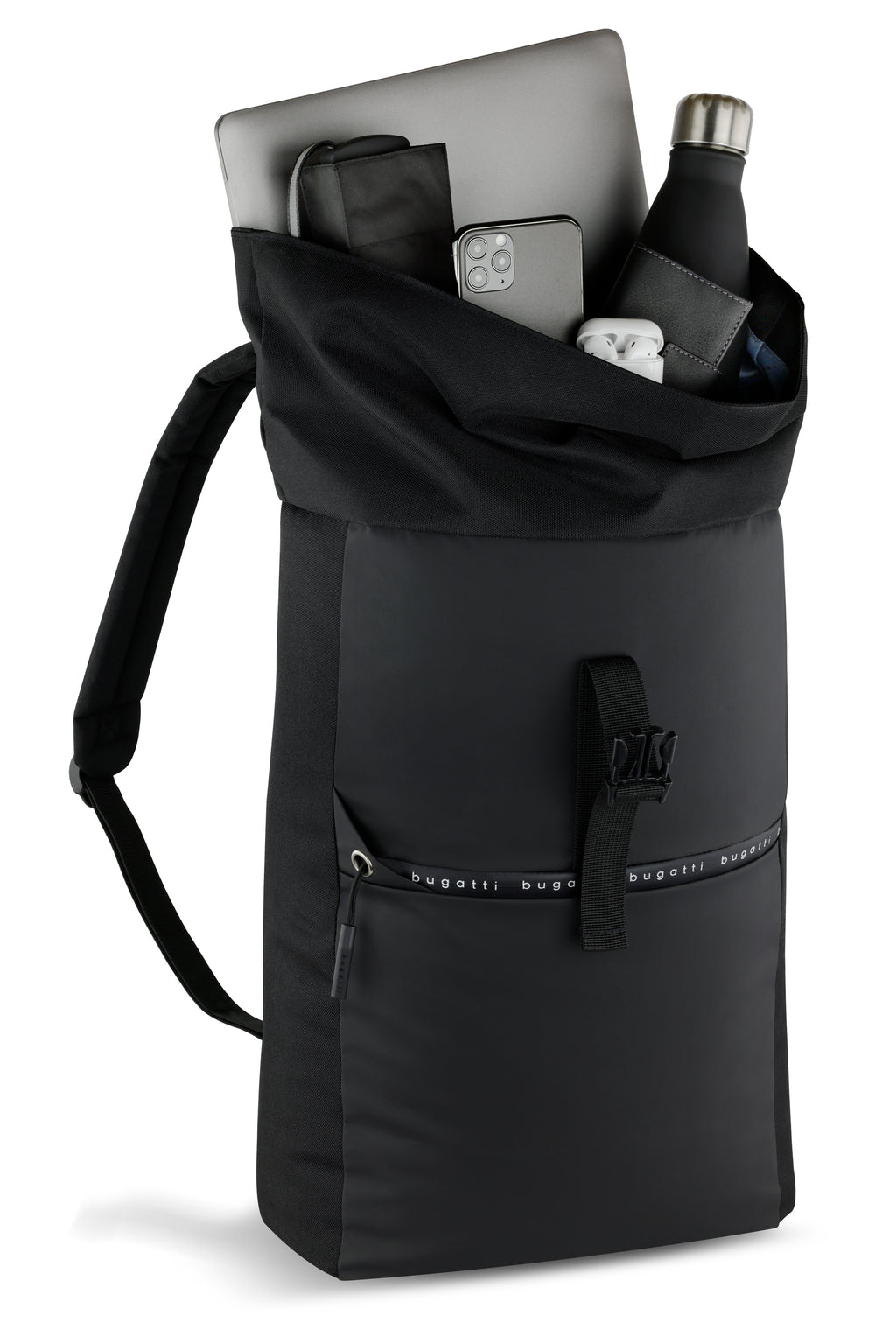 Bugatti Backpack Blanc De Light Roll-Rucksack, schwarz – Ansicht 1