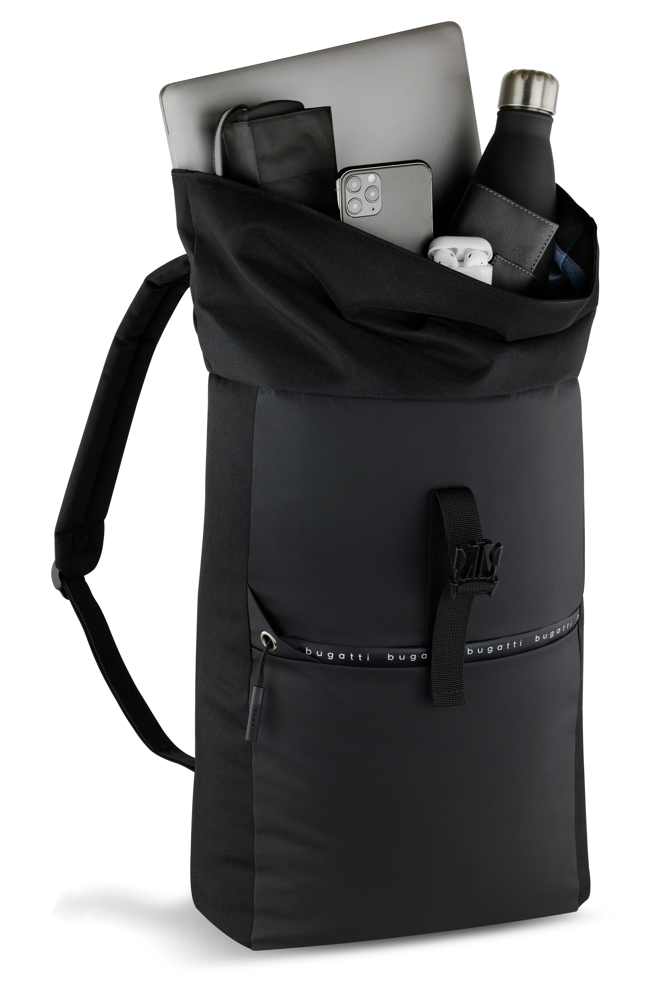 Bugatti Backpack Blanc De Light Roll-Rucksack, schwarz – Ansicht 1