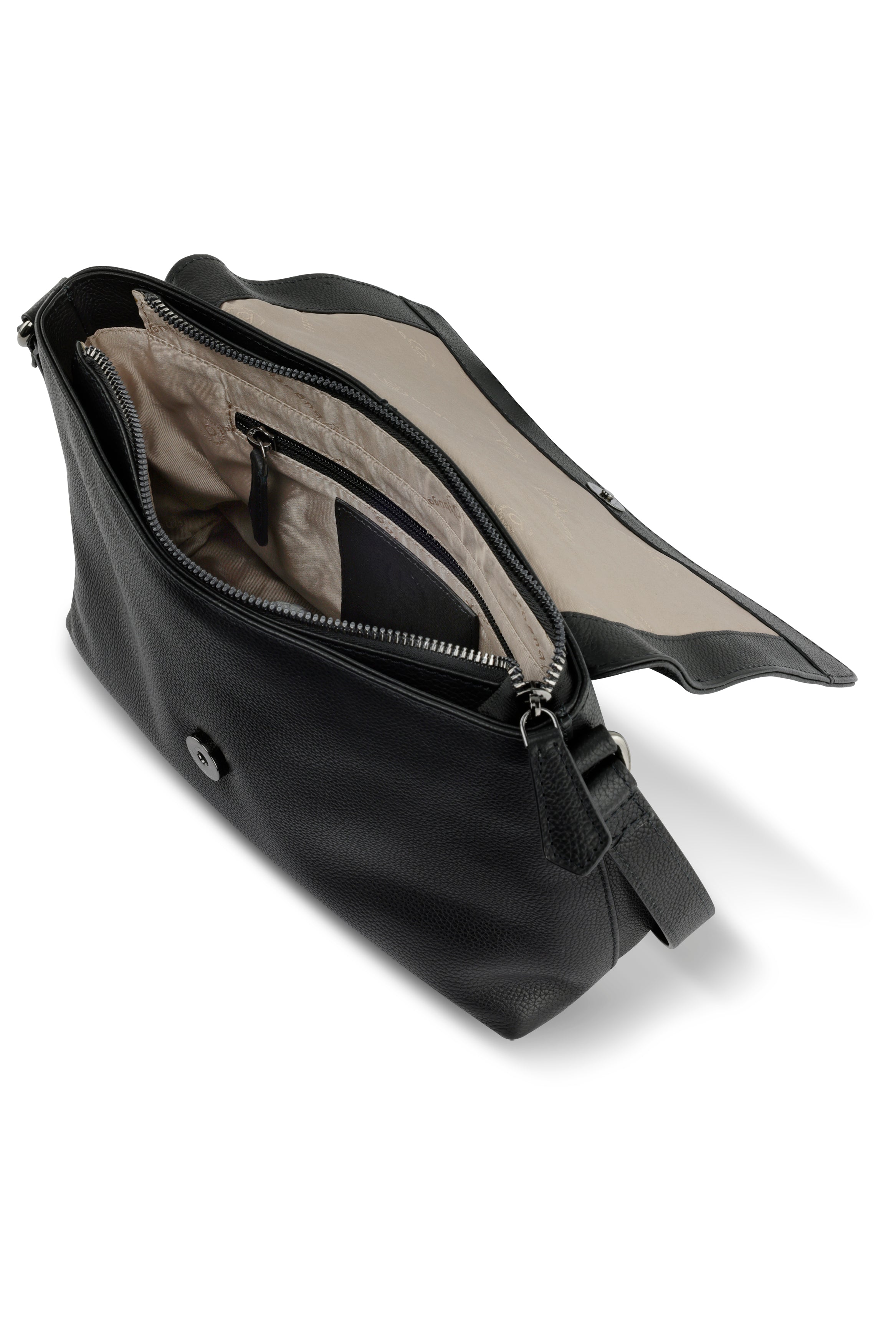 Bugatti Bella Schultertasche, schwarz – Ansicht 1